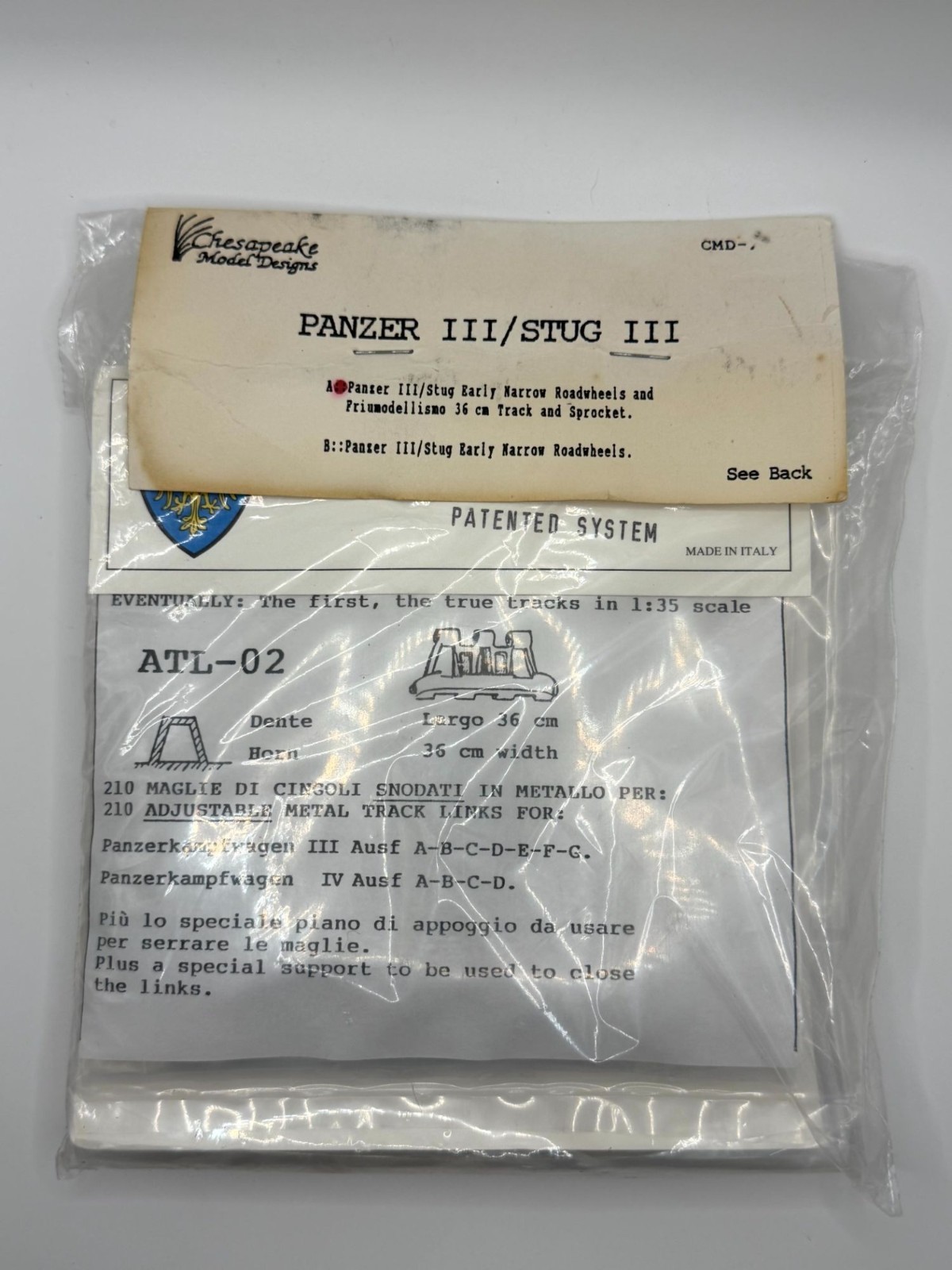 Chesapeake Model Designs CMD-22A 1/35 Panzer III/StuG III Roadwheels Tracks Set