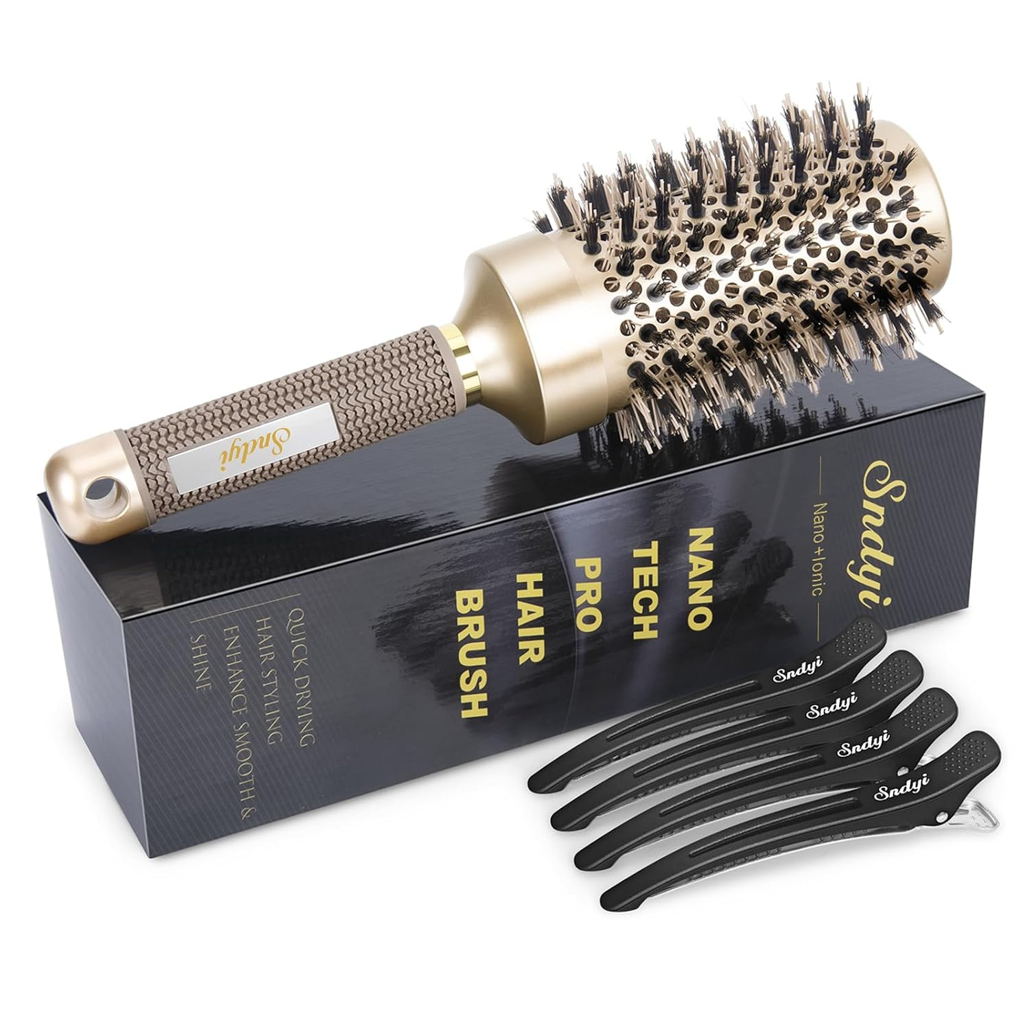 Large round Brush for Blow Out, 2.1 Inch Nano Thermal Ceramic Ionic Round Large round Brush for Blow Out, 2.1 Inch Nano Thermal Ceramic Ionic Round
