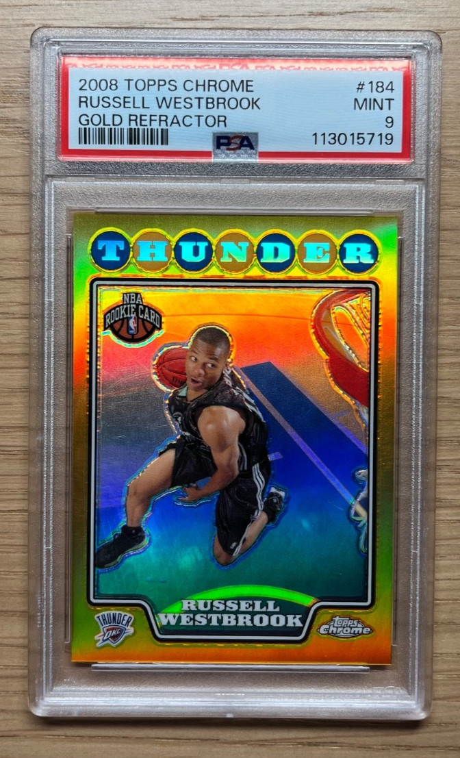 2008-09 Topps Chrome Russell Westbrook #184 Gold Refractor /50 (RC) PSA 9