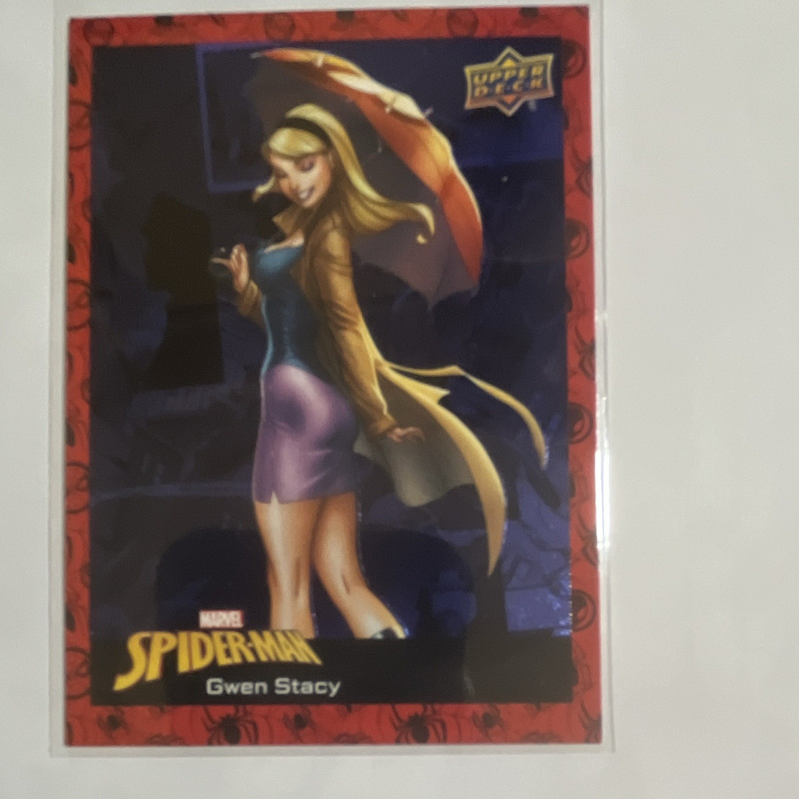 Upper Deck 2023 Spider man Gwen Stacy blue parallel Upper Deck 2023 Spider man Gwen Stacy blue parallel