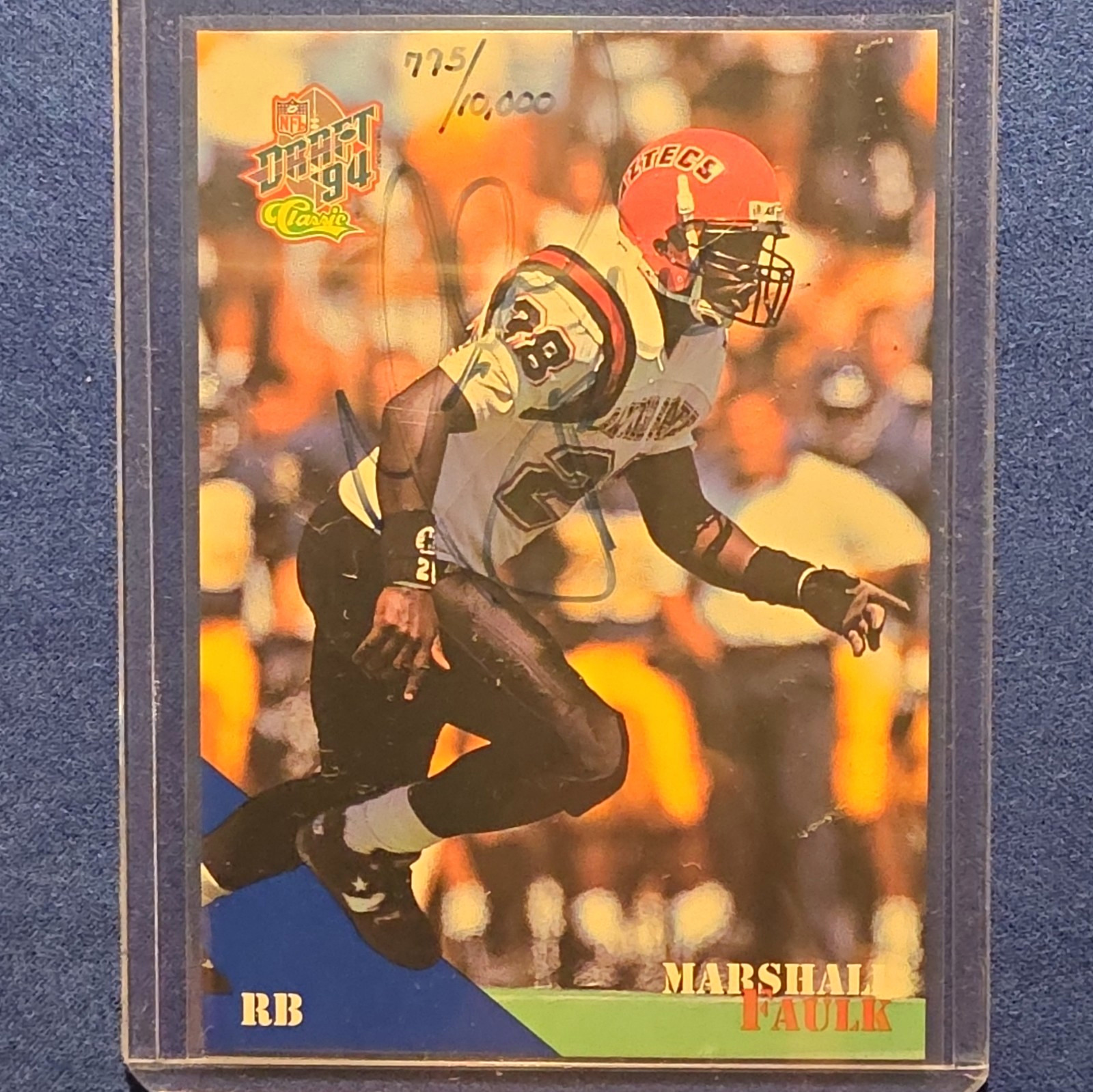 Classic 1994 Classic NFL Draft Marshall Faulk Draft Day Auto RC FD2 /10000 Classic 1994 Classic NFL Draft Marshall Faulk Draft Day Auto RC FD2 /10000