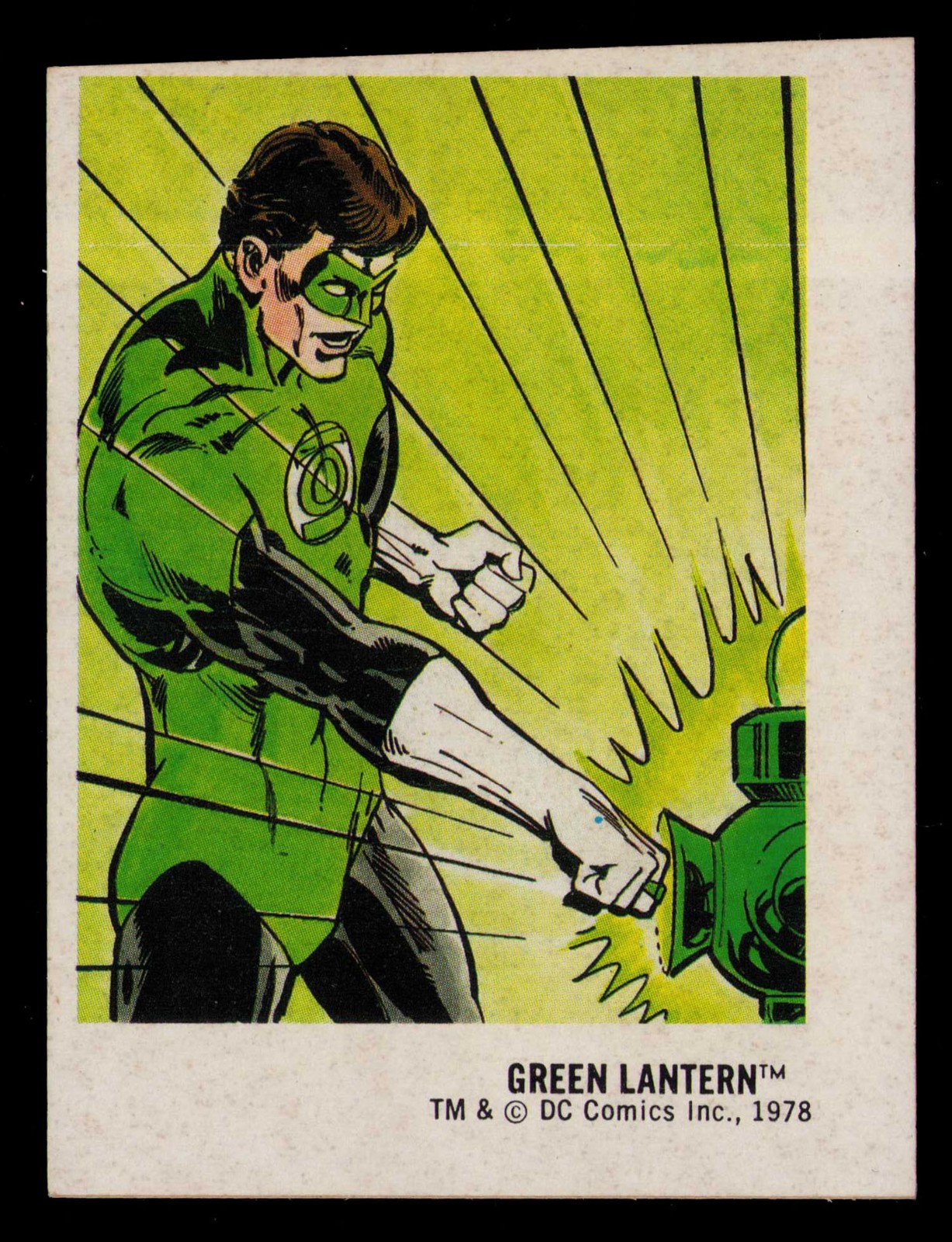 1978 ORIGINAL Tastee DC Comics Superheroes Stickers GREEN LANTERN Card 30 of 30 1978 ORIGINAL Tastee DC Comics Superheroes Stickers GREEN LANTERN Card 30 of 30