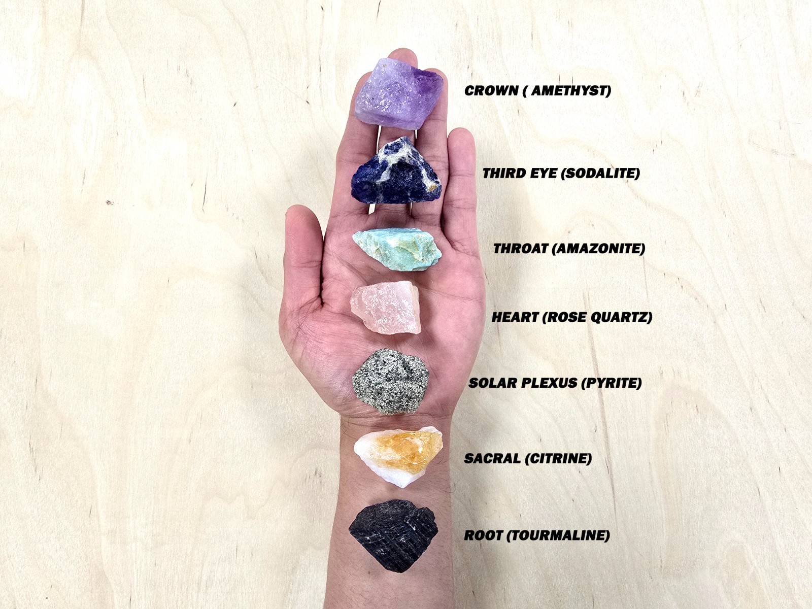 7 CHAKRA Crystals Set Raw Natural Healing Crystals Collection Rough Gemstones