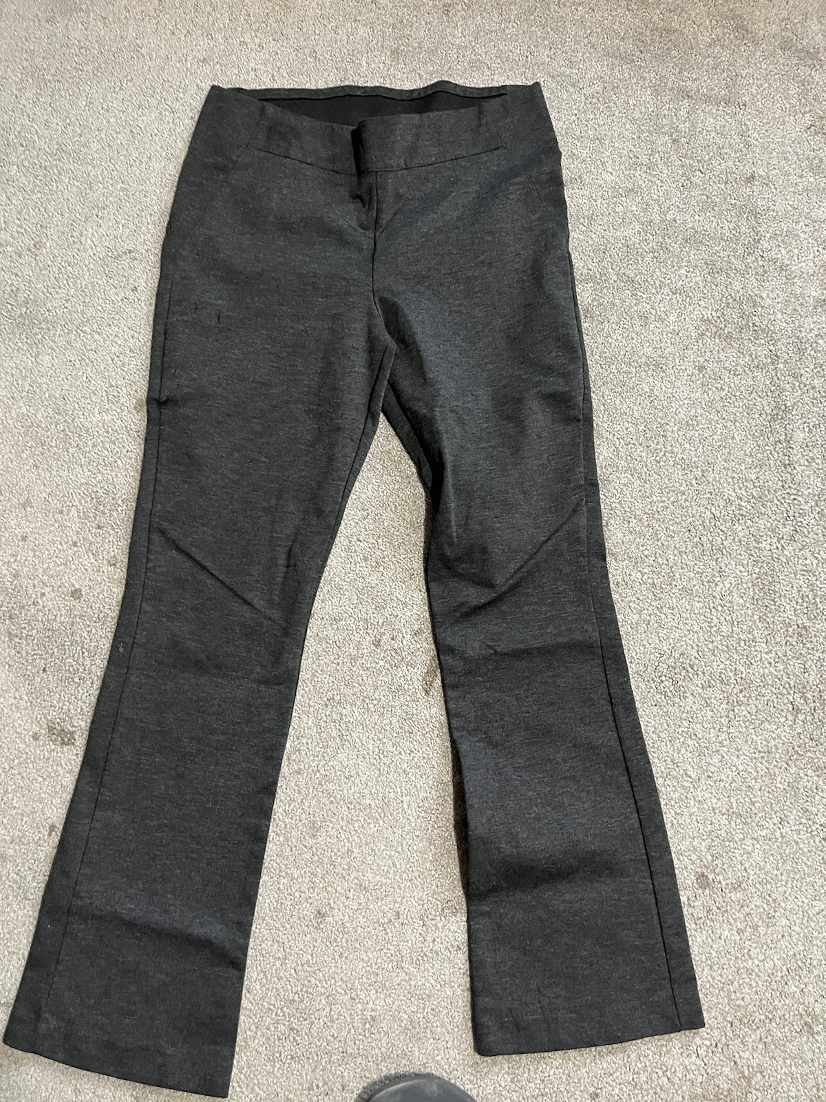 Simply Vera Wang Womens Pants Gray Small Bootcut Pull On Polyester Blend