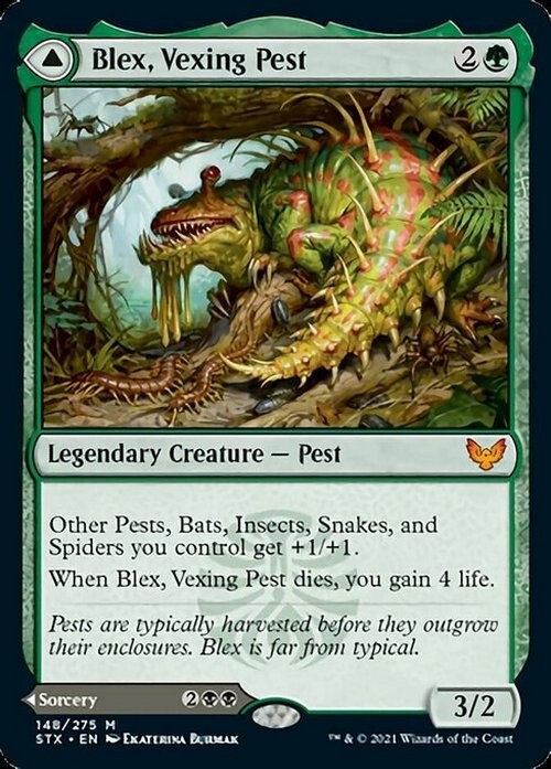 Blex, Vexing Pest / Search for Blex ~ Strixhaven [ NM ] [ Magic MTG ]