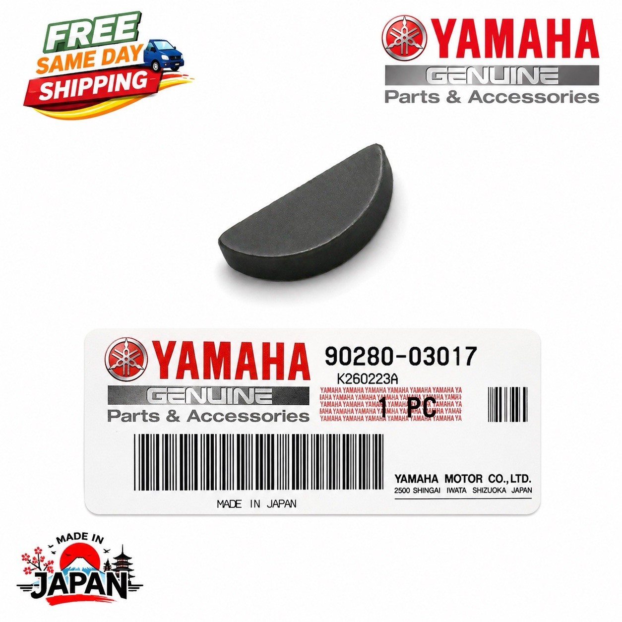 NEW Yamaha Blaster flywheel degree timing key WOODRUFF OEM factory 1987-2006