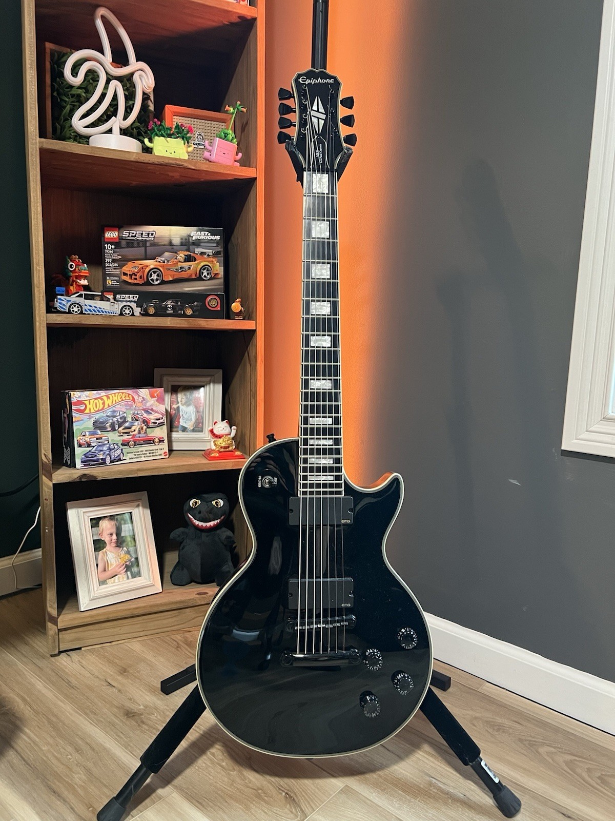 Matt Heafy MKH 7 Epiphone Les Paul Custom Black Mahogany Solid Body Matt Heafy MKH 7 Epiphone Les Paul Custom Black Mahogany Solid Body