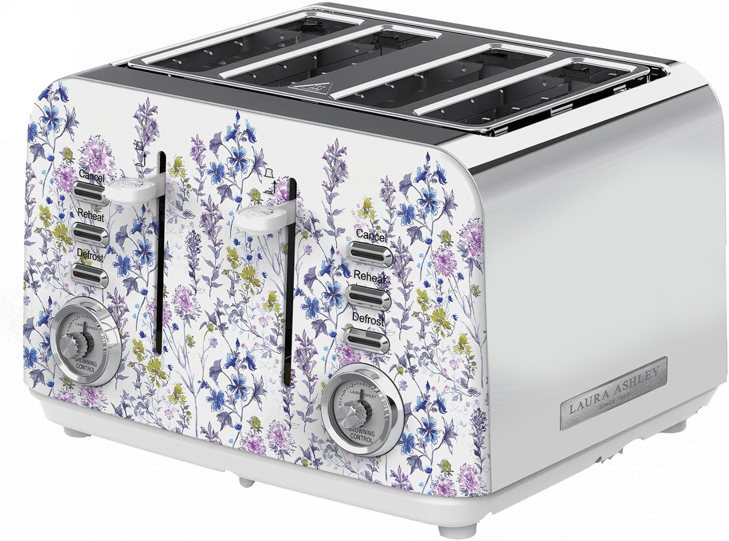 Laura Ashley Wild Meadow 4 Slice Toaster - Toaster 4 Slice Wide Slot