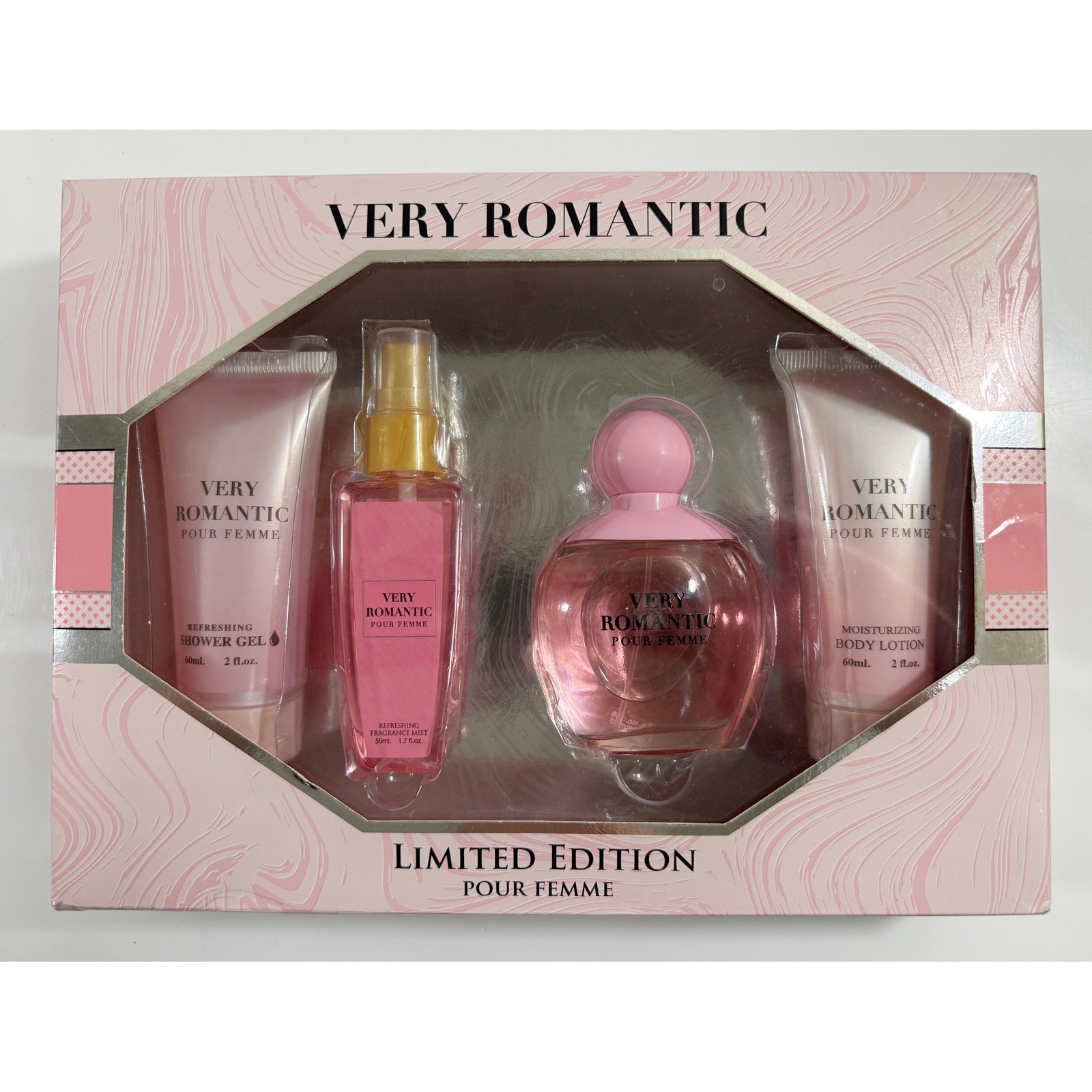 Very Romantic Fragrance Gift Set 4 Piece Pink Limited Edition Pour Femme SEE DIS
