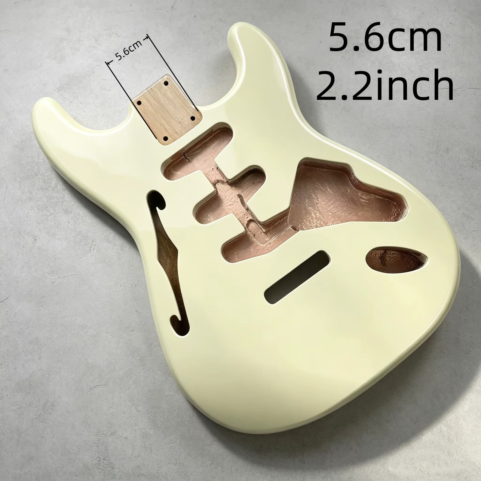 Semi Hollow Alder Guitar Body, Vintage Cream Fit ST
