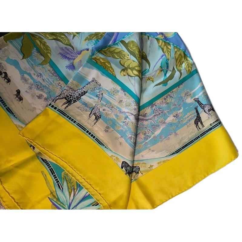 Hermès Tropiques Silk Twill Scarf 90 cm, Vintage