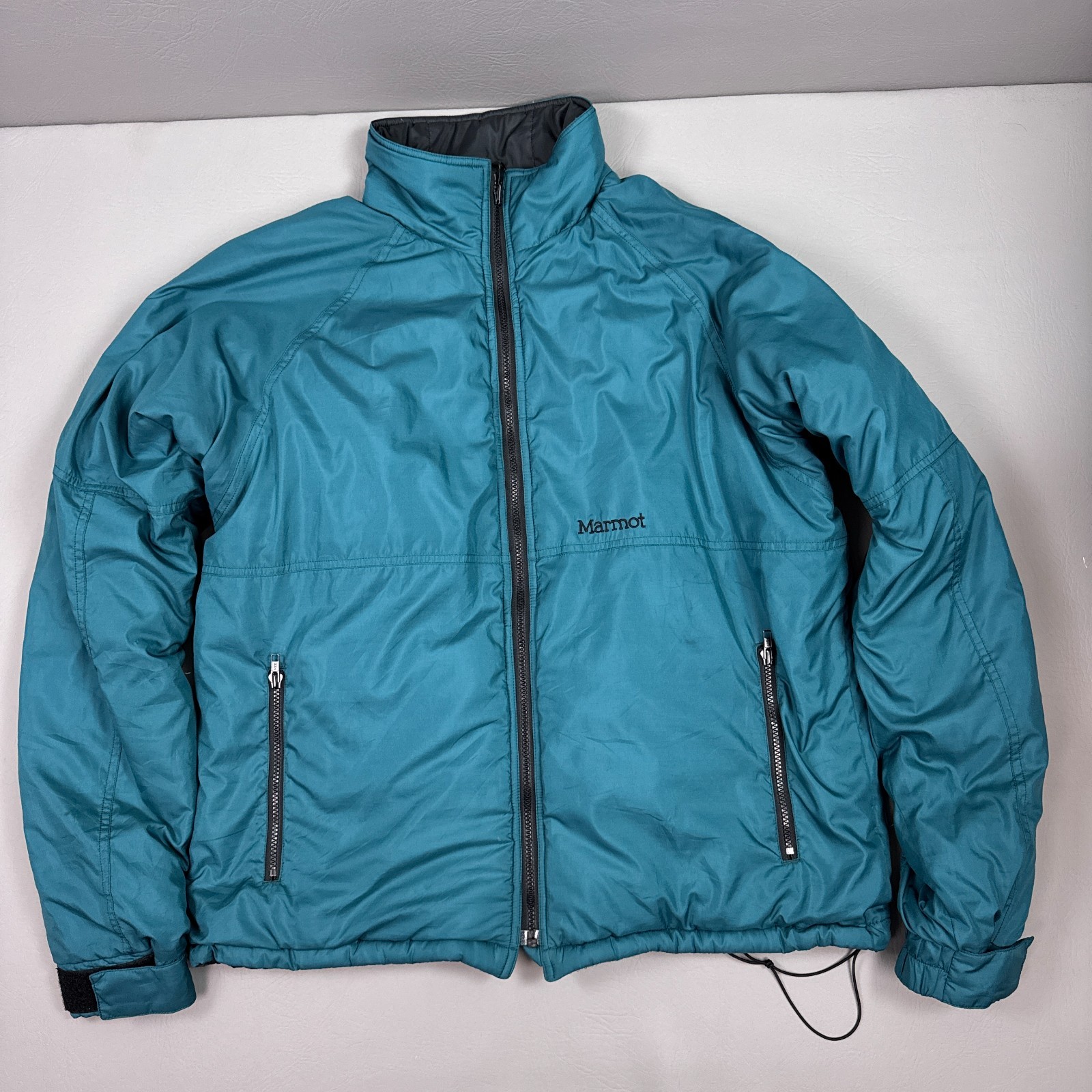 Marmot Jacket Mens Extra Large Blue Teal Primaloft Puffer Ski Snow Work Hiking