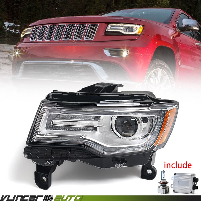 HID Xenon Headlight Assembly For Jeep Grand Cherokee 2014-2016 Driver W/O AFS