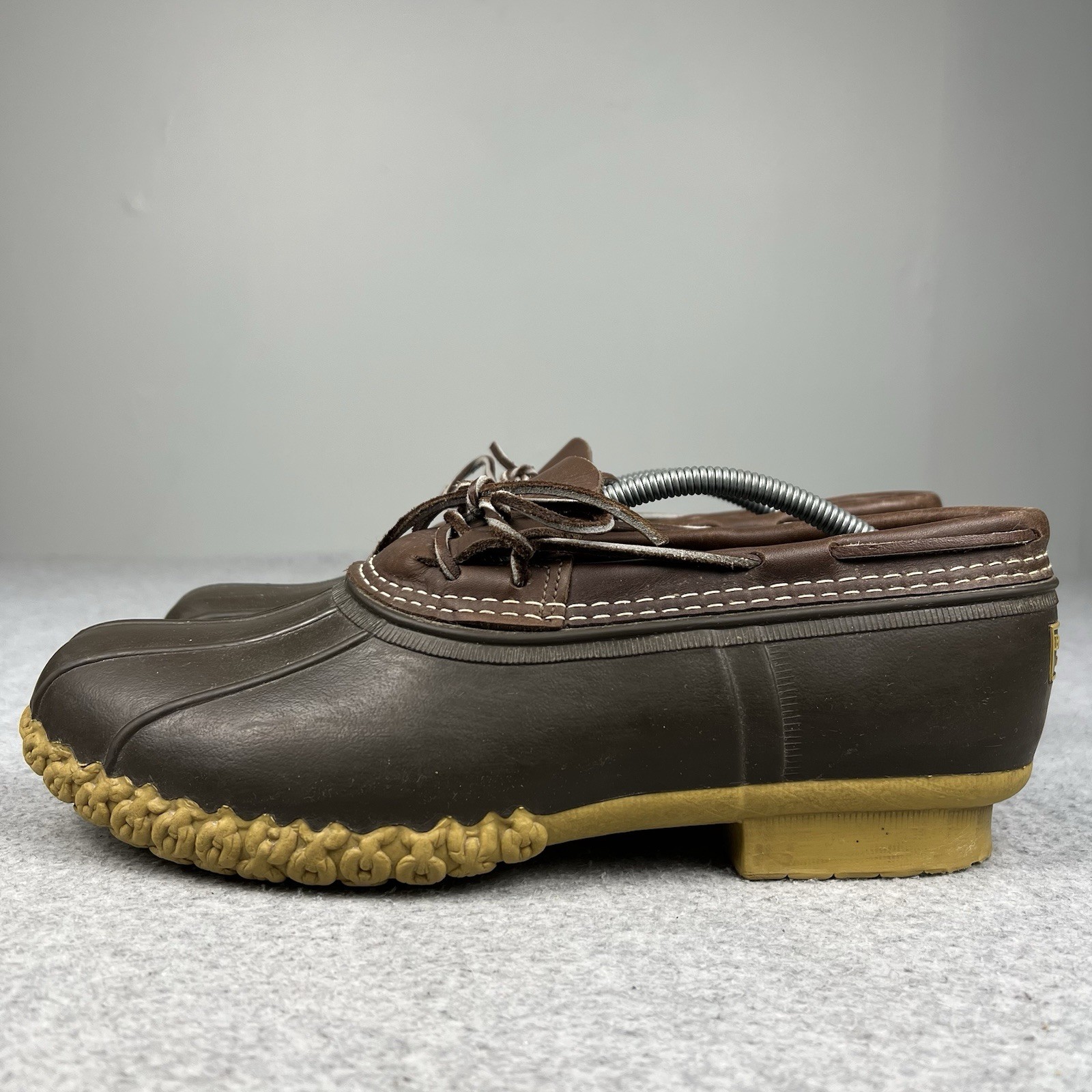 VTG LL Bean Rubber Moc Bean Boots Mens 11 W Brown Leather Duck Shoes Made USA VTG LL Bean Rubber Moc Bean Boots Mens 11 W Brown Leather Duck Shoes Made USA