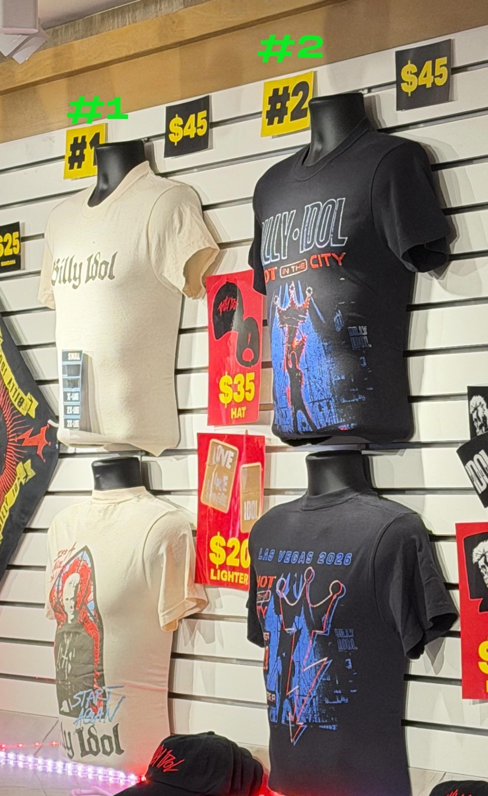NEW Billy Idol Merch 2026 reprint, 2 slides