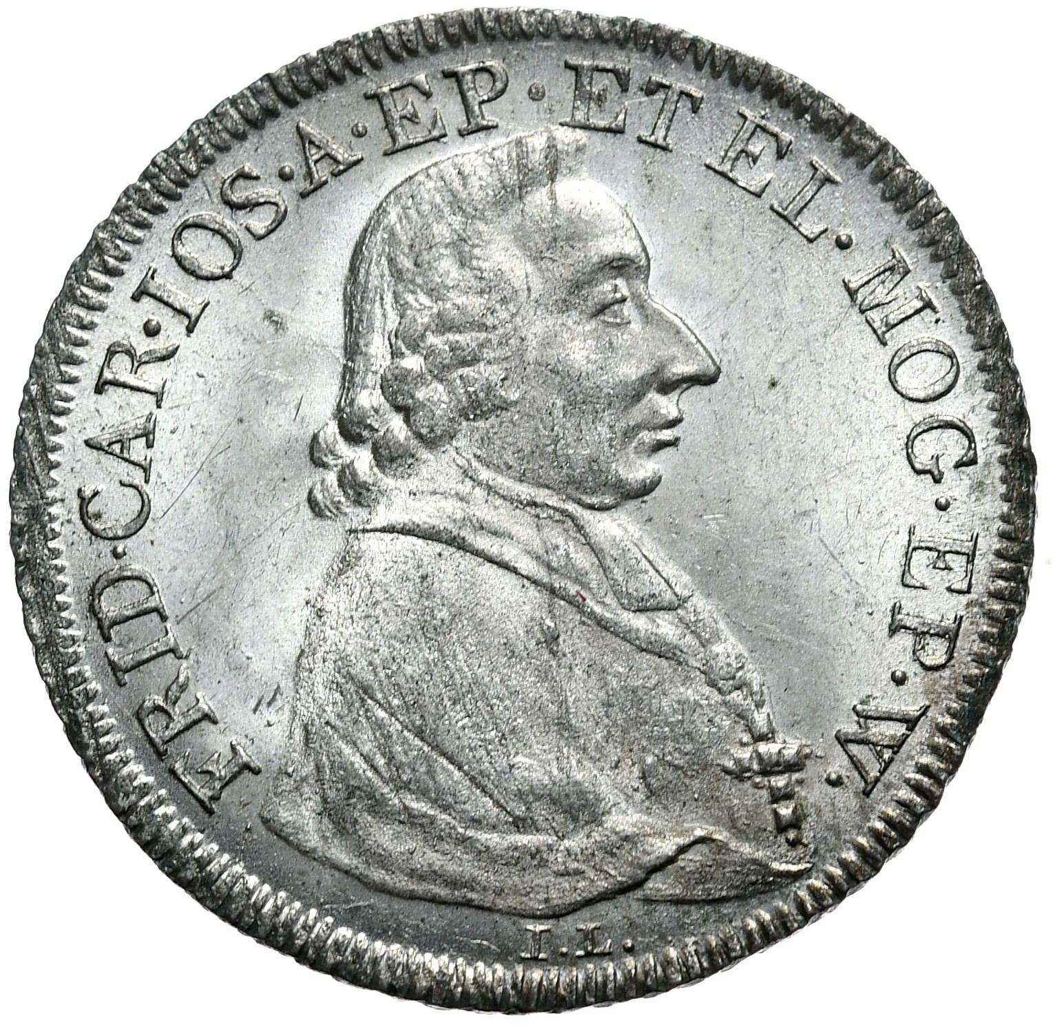 Silver Coin Germany Archbishopric of Mainz 5 krajcars 1795 FS/IA
