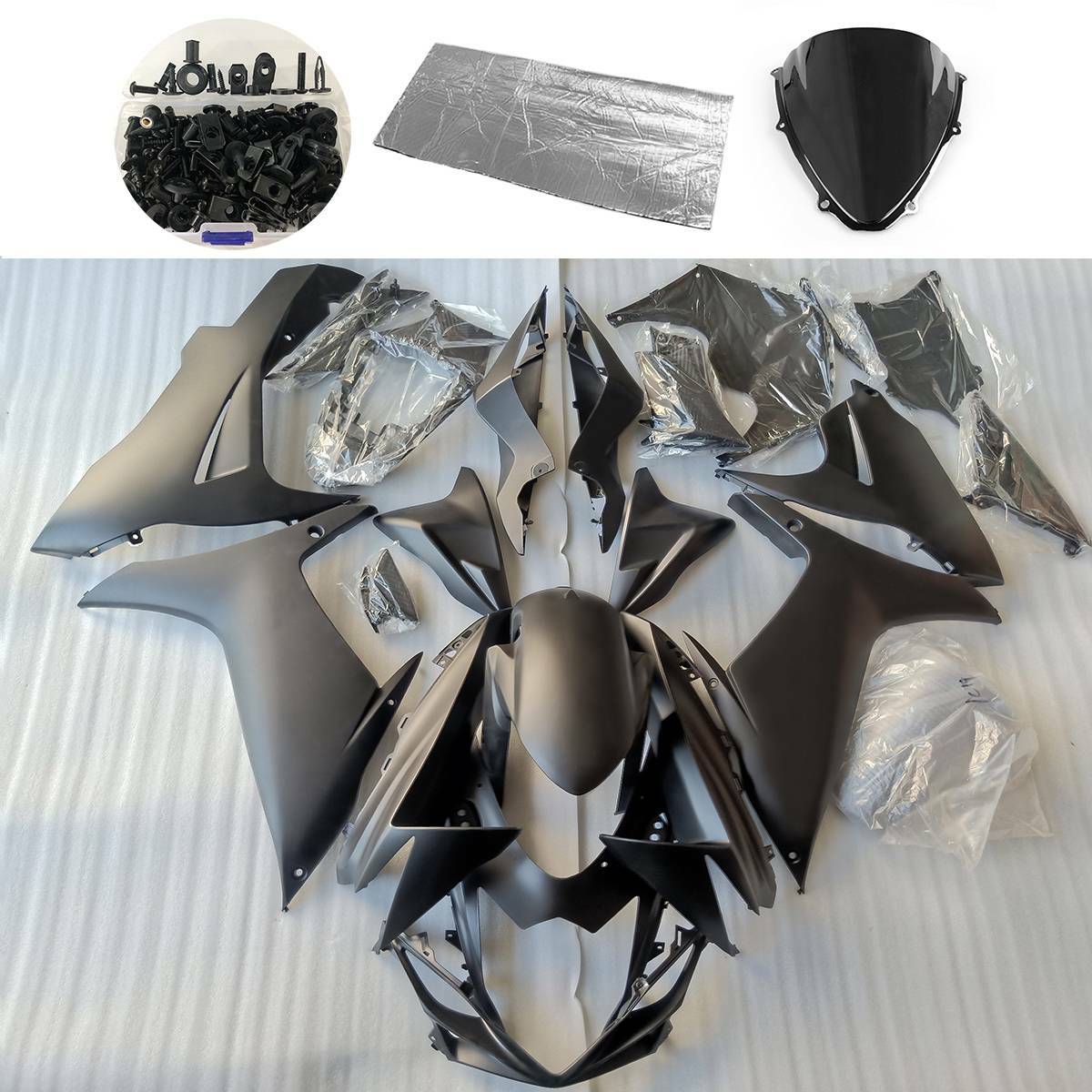 Matte Black Fairing Kit For Suzuki GSXR600/GSXR750 2011-2024 ABS Bodywork +Bolts