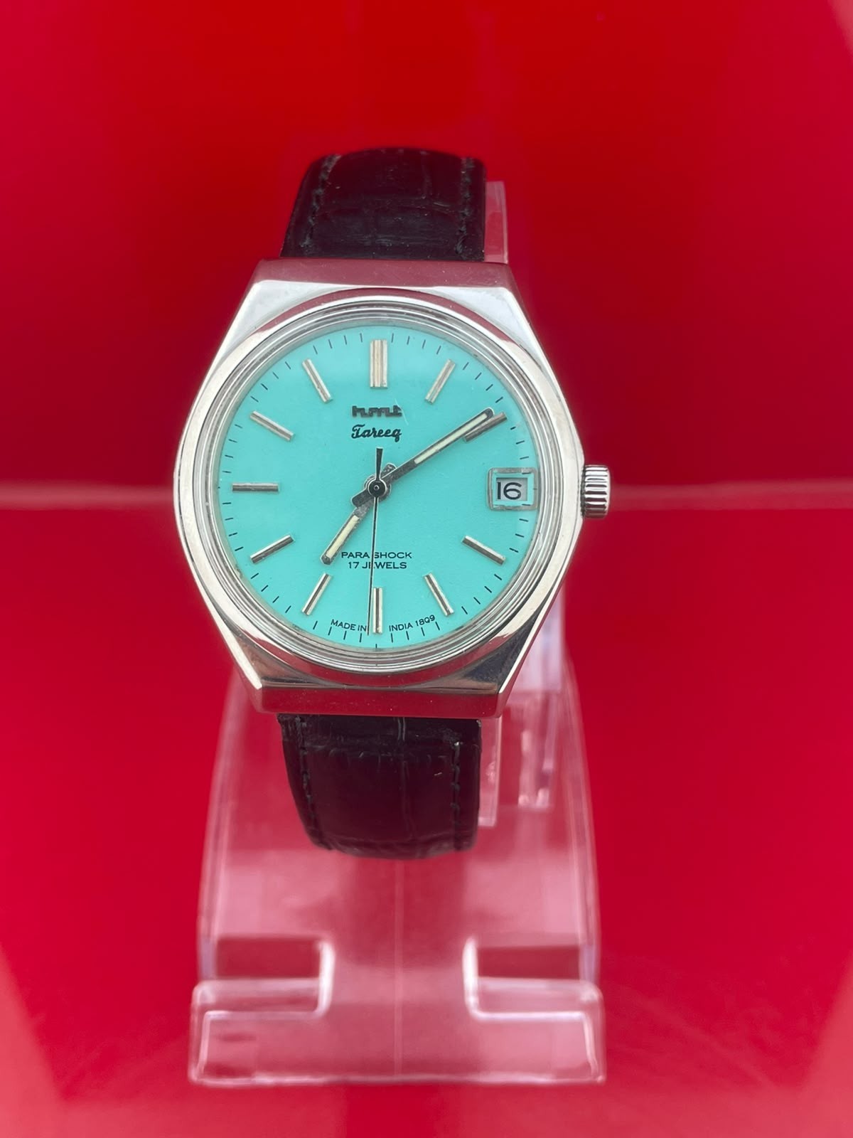 VINTAGE HMT TAREEQ 17J PARA SHOCK WITH DATE EXCLLENT CONDITION