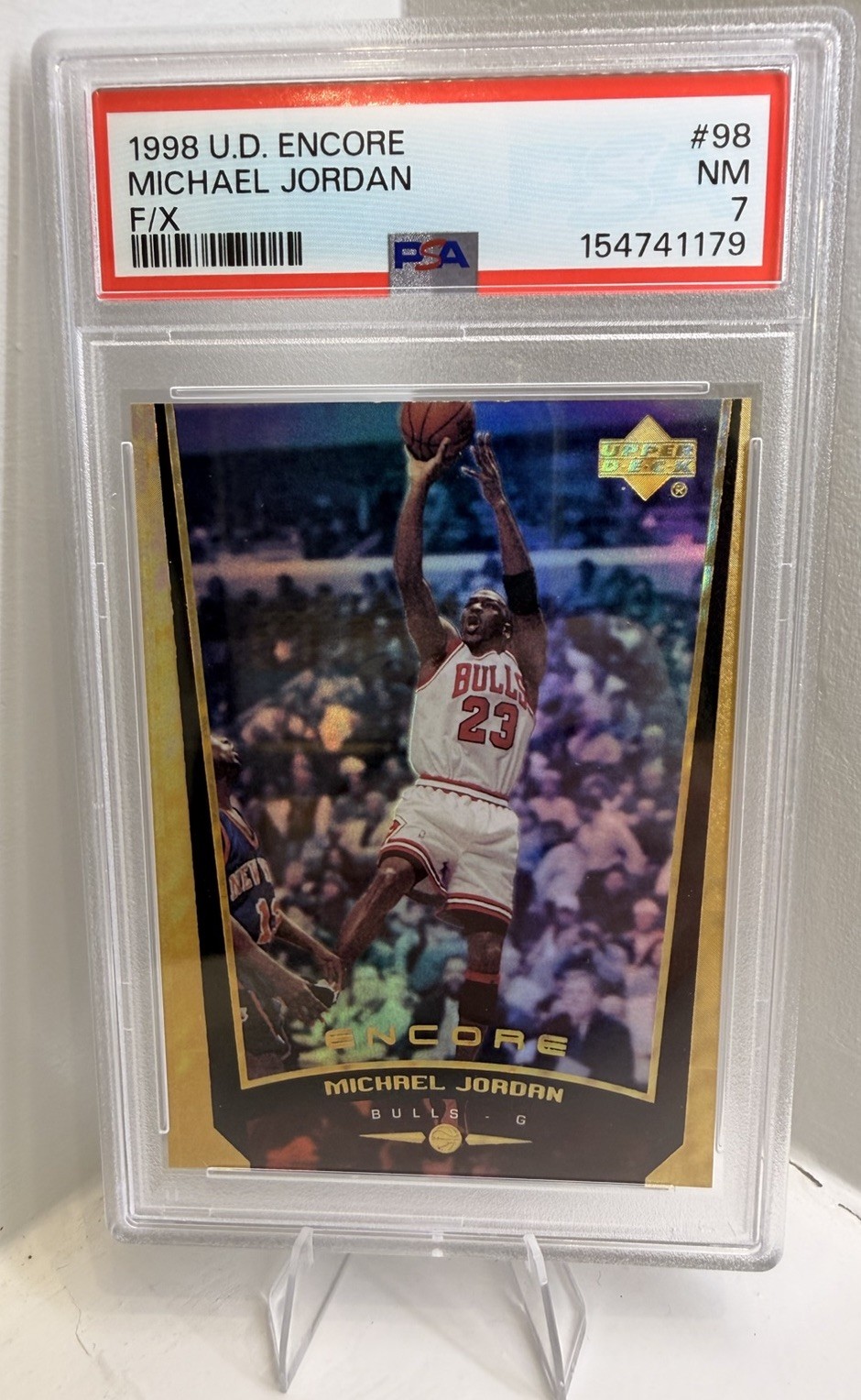 1998-99 Upper Deck Encore - Michael Jordan #98 F/X - #81/125 PSA 7 Low Pop  🔥