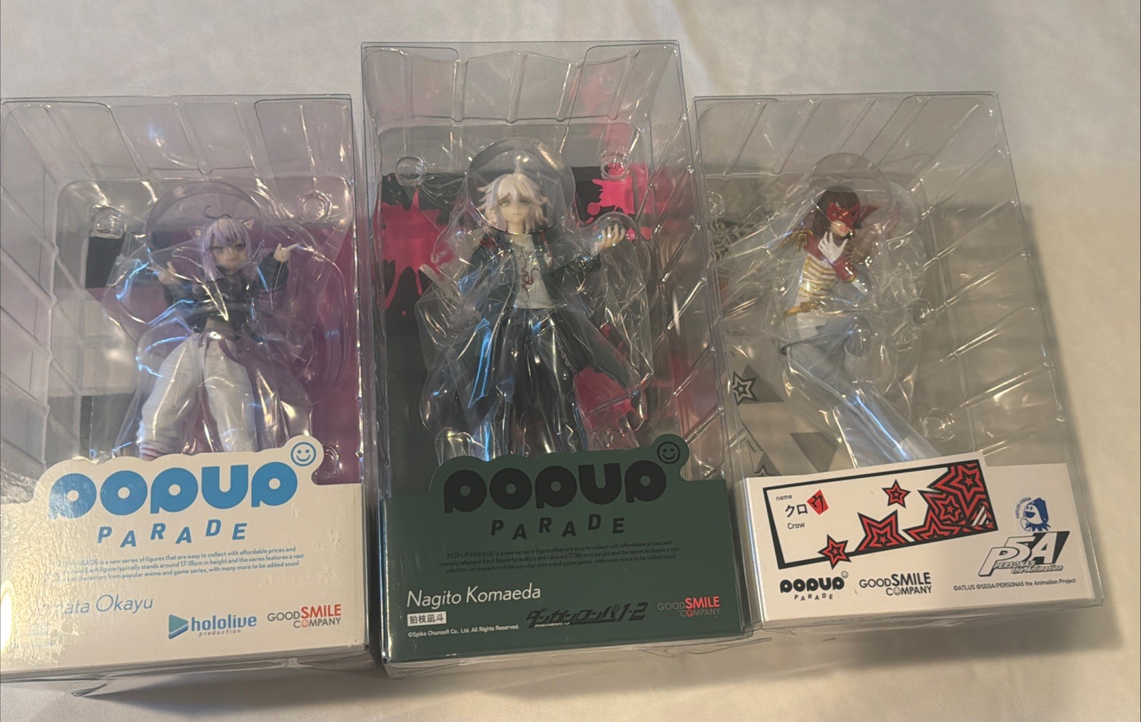 3 POP UP PARADE Nagito Komaeda Danganronpa Goro Akechi Nekomata Okayu Good Smile