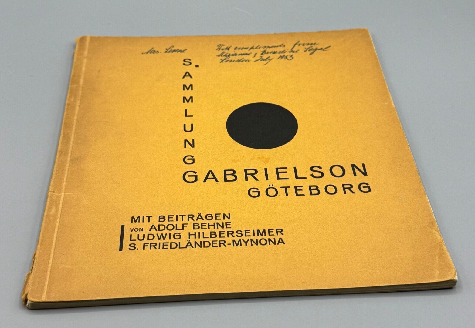 Rare 1923 German Sammlung Gabrielson Göteborg