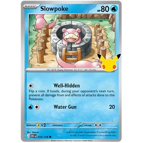 Slowpoke 016/128 30th Celebration Holo