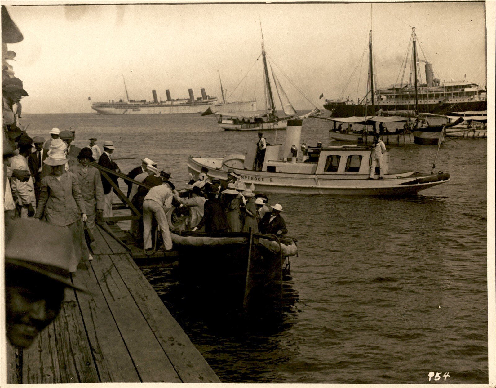 GA252 Approx 1920s Orig Photo HARBOR OF LA GUAIRA CARIBBEAN COAST OF VENEZUELA