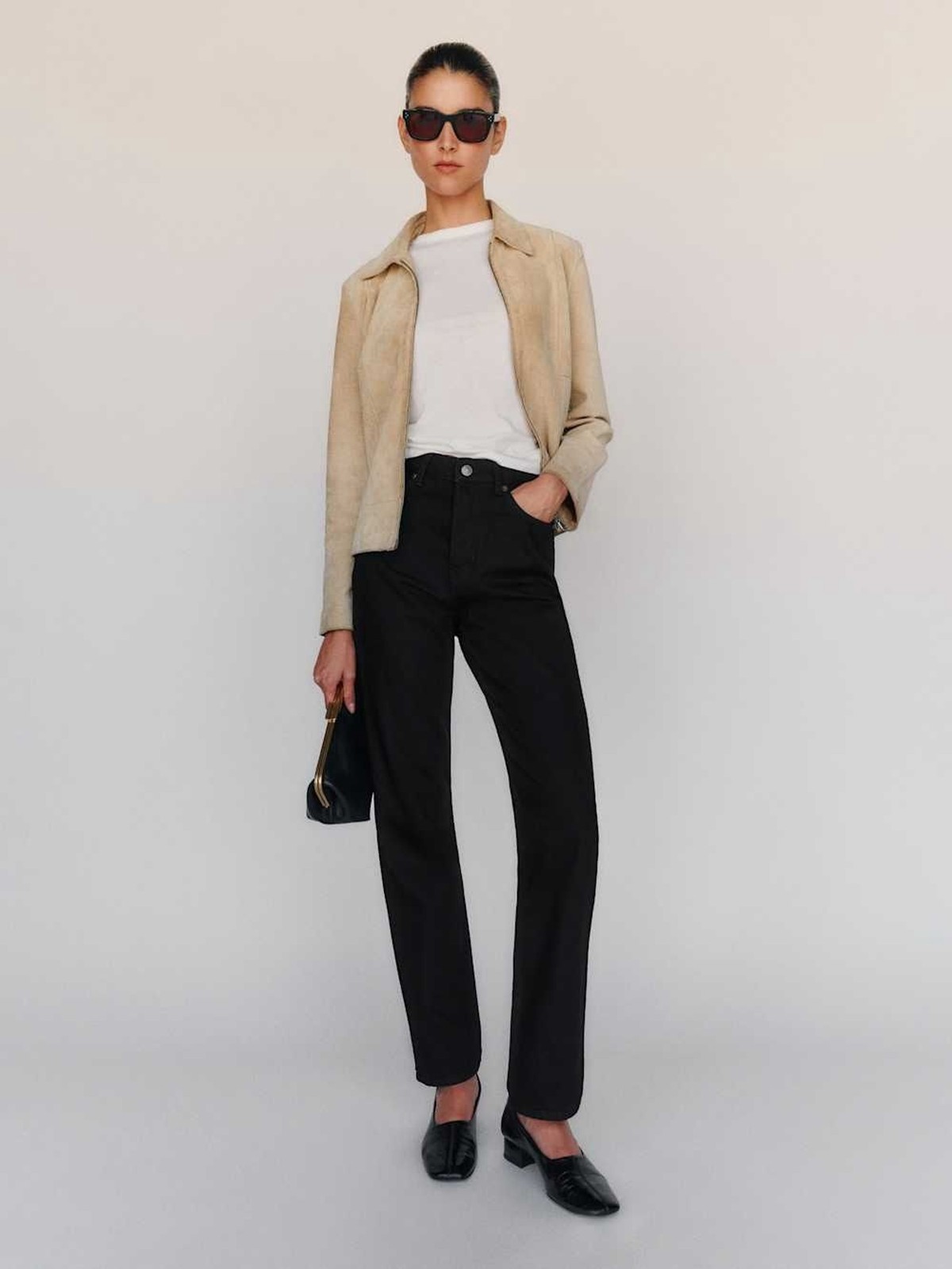 Reformation Cynthia High Rise Straight Jeans Black Size 26 NWT