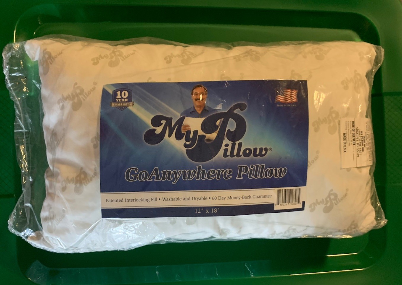 New MY PILLOW Travel Go Anywhere Pillow 12