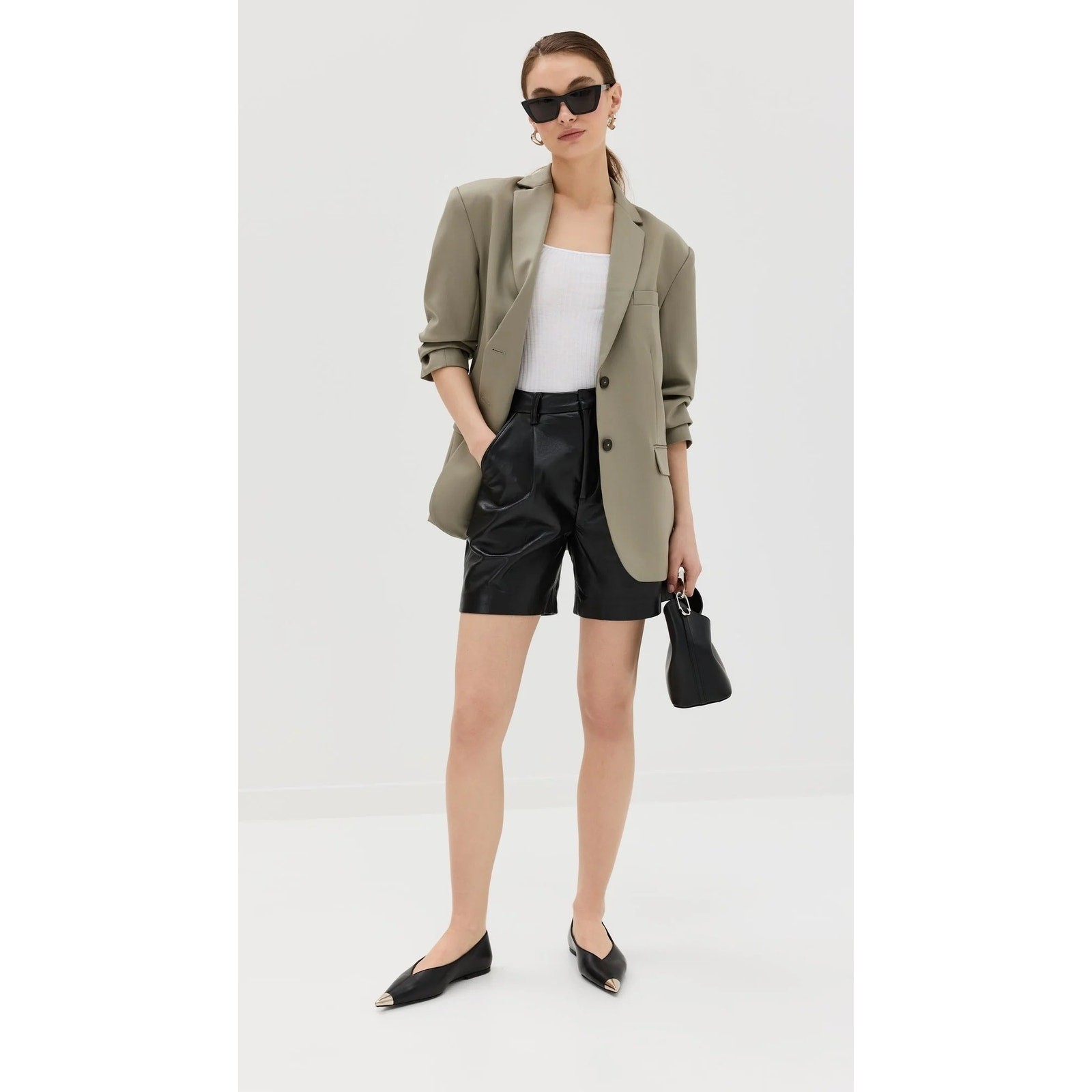 NEW Anine Bing Quinn Blazer Jacket in Green size L large