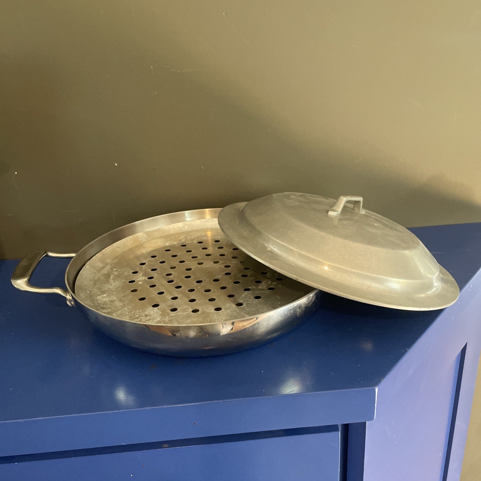 Tramontina Tri-Ply Clad 12 Inch 30 Cm Stainless Steel Pan W/ Lid & Steamer