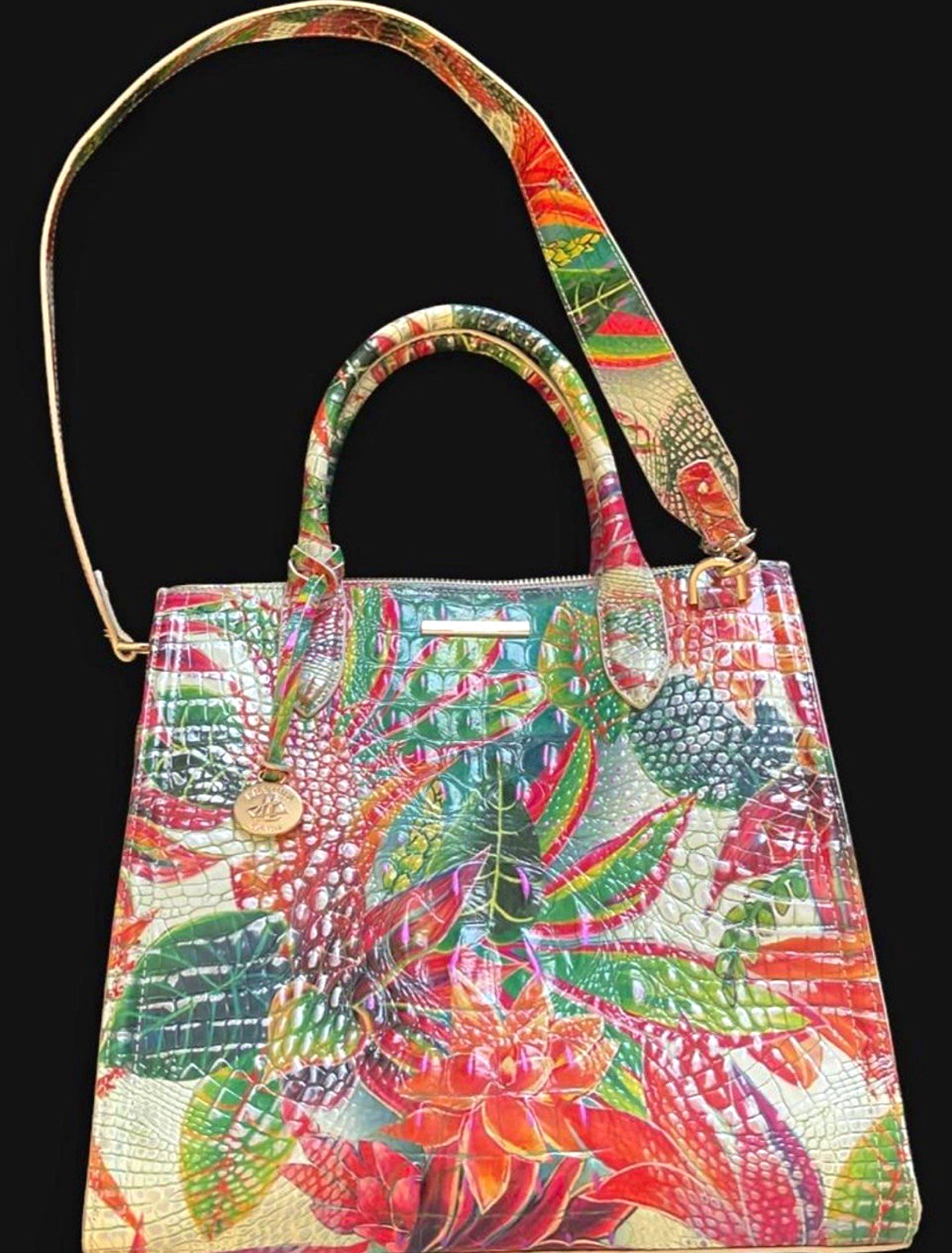 Authentic BRAHMIN Caroline Satchel Leather