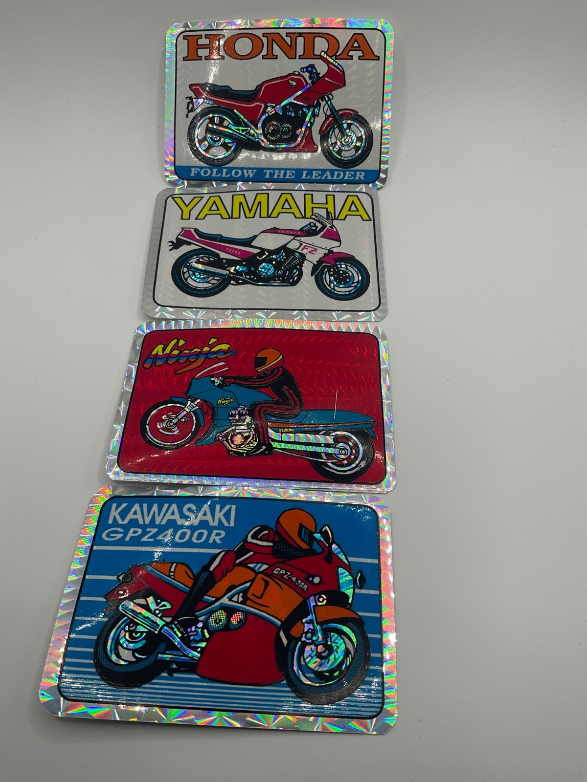 vintage street bike prism stickers flat vend