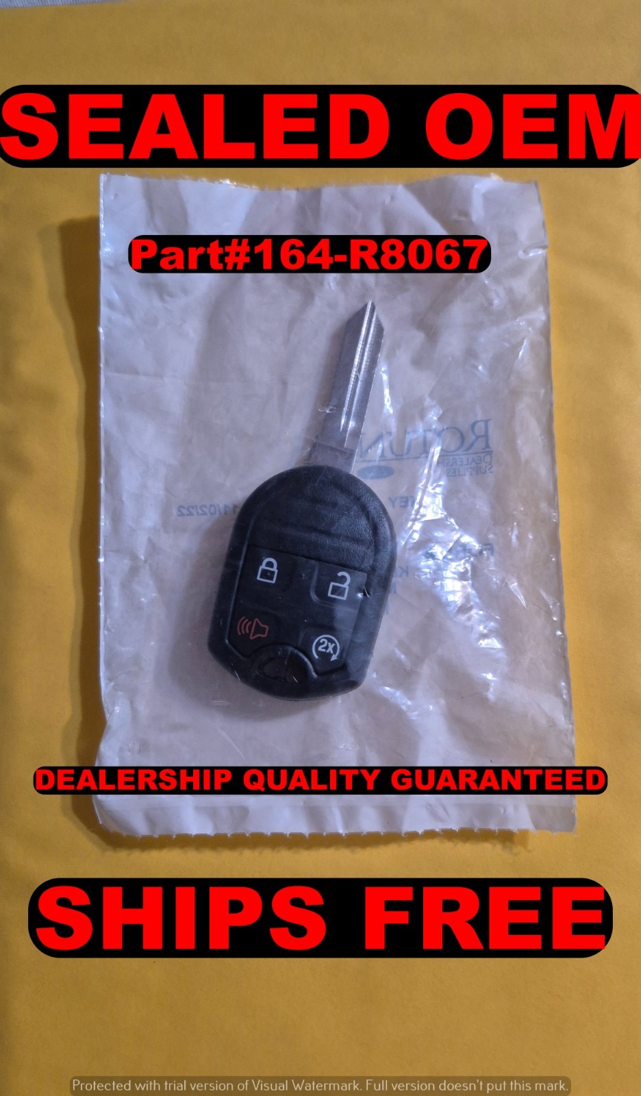 NEW OEM FORD F150 F250 80 BIT KEYLESS REMOTE HEAD KEY FOB  164-R8067 5912561