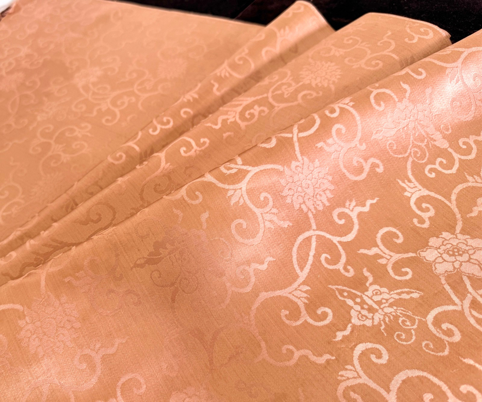 2+ Yds Antique 19th C Fine Lyon Silk Damask in Dusty Rose B375 4 2+ Yds Antique 19th C Fine Lyon Silk Damask in Dusty Rose B375 4