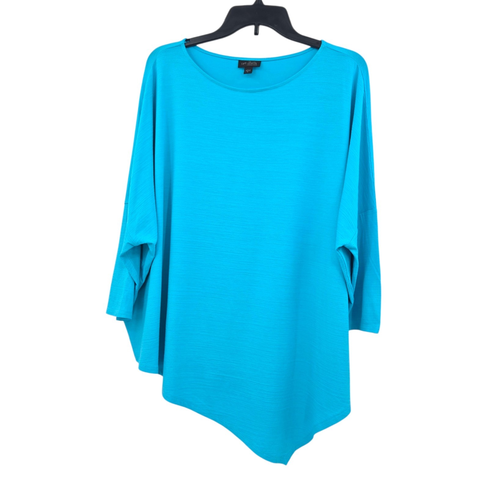 J. Jill Women\'s Wearever Collection Asymmetrical Tunic Top Blue Medium
