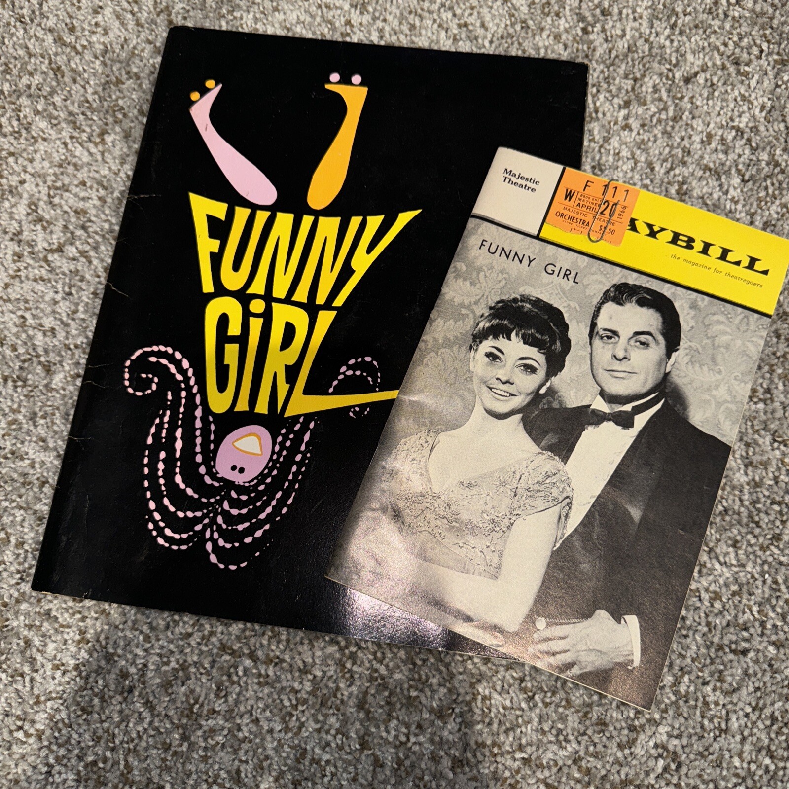March 1966 - Majestic Theatre Playbill & Program Guide - Funny Girl - Mimi Hines