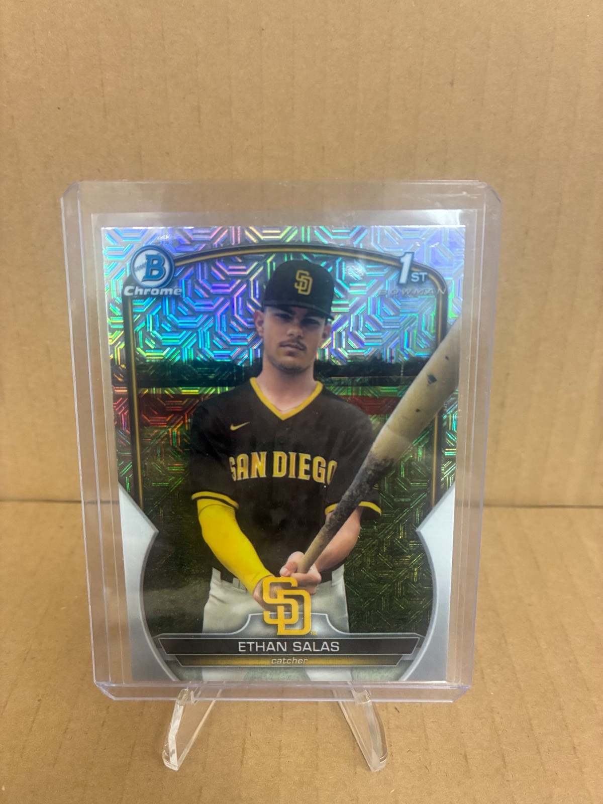 2023 Bowman Chrome Ethan Salas Mojo Refractor 1st Prospect #BCP-171 Padres 2023 Bowman Chrome Ethan Salas Mojo Refractor 1st Prospect #BCP-171 Padres