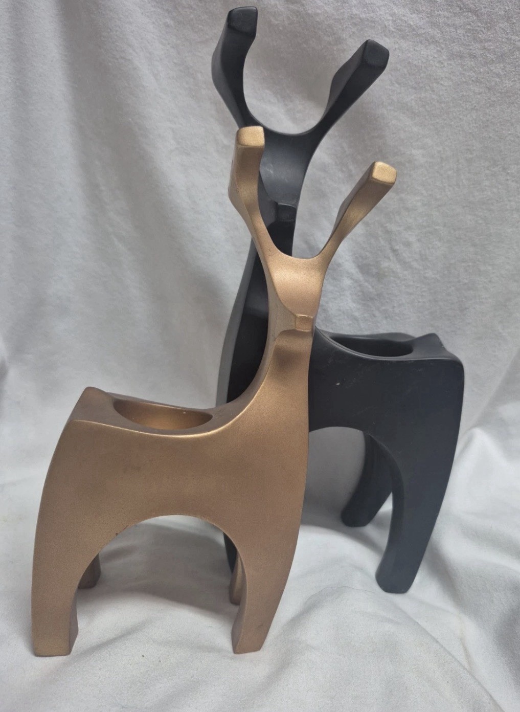 Partylite Endearing Reindeer Candle Holders MCM Scandinavian Style 8\ Partylite Endearing Reindeer Candle Holders MCM Scandinavian Style 8\