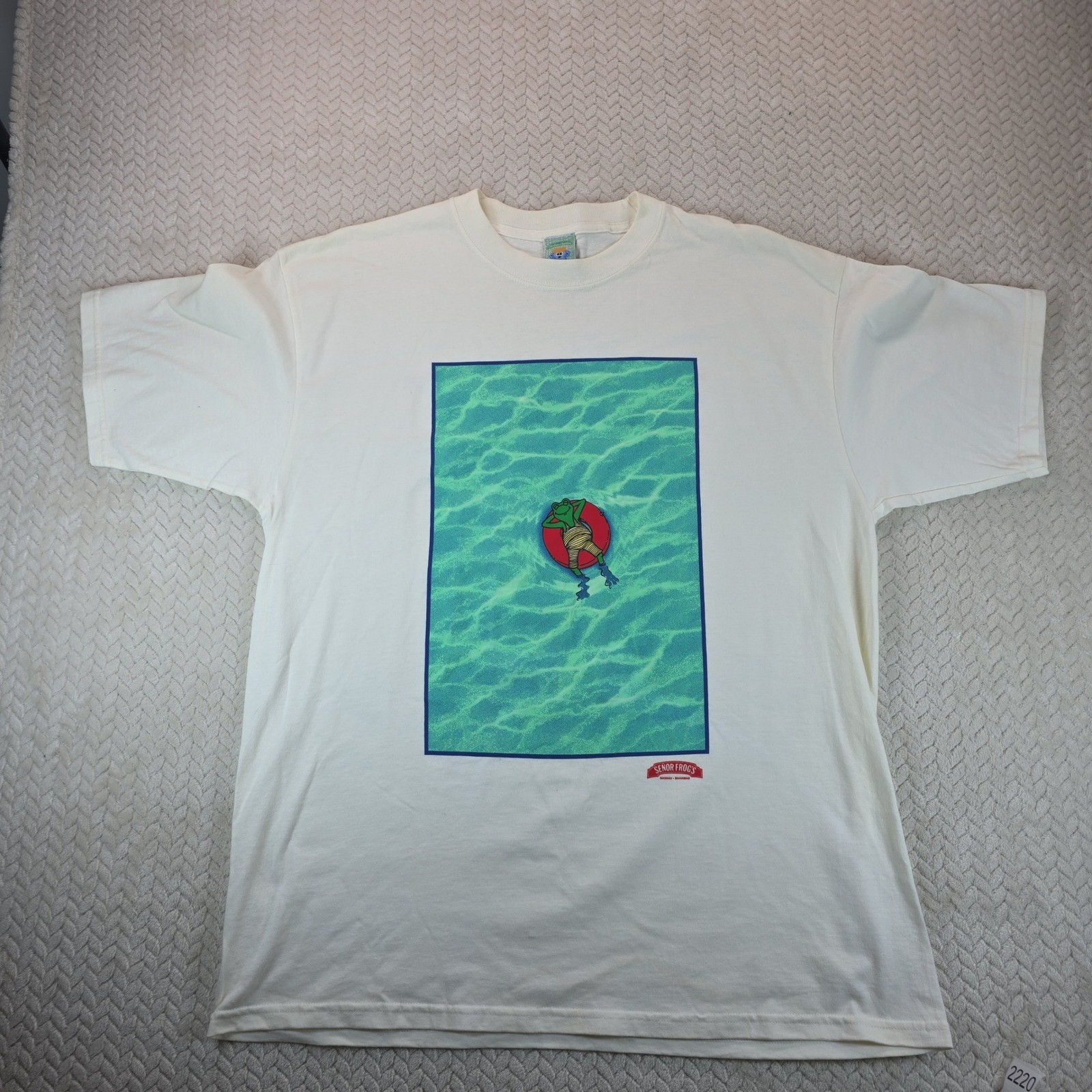 VTG Senor Frog\'s Store Promo Float Big Graphic T-Shirt Size XL Bahamas