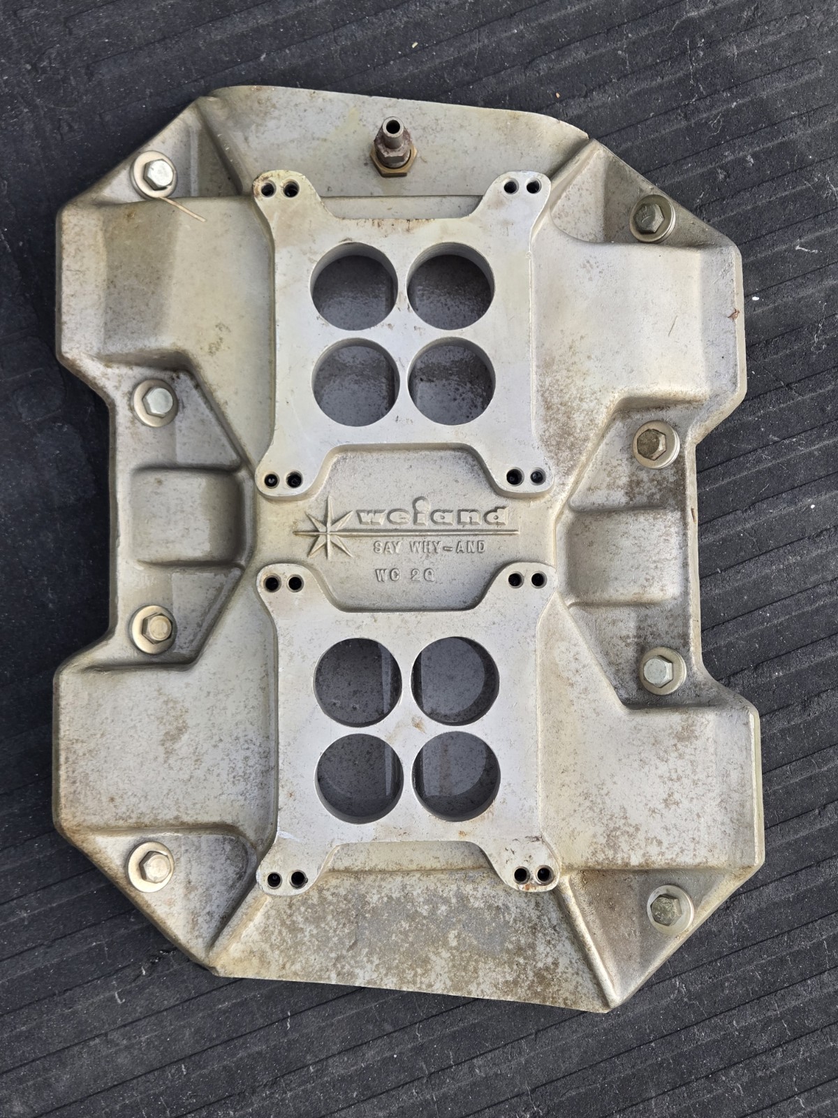 DUAL QUAD MOPAR DODGE CHRYSLER Plymouth WEIAND SAY WHY-AND WC 2Q INTAKE 440 413 