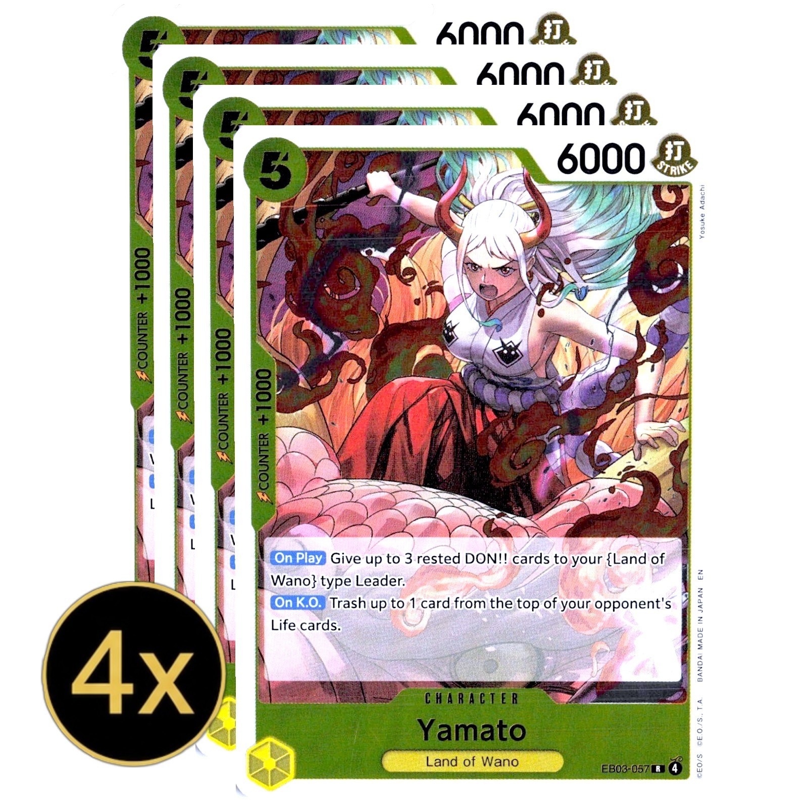 4x Yamato EB-03 One Piece Foil Playset NM #EB03-057