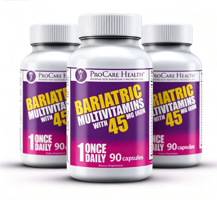 Bariatric Multivitamin ONE Daily with 45 mg of Iron （3pack ）- 90 Capsules