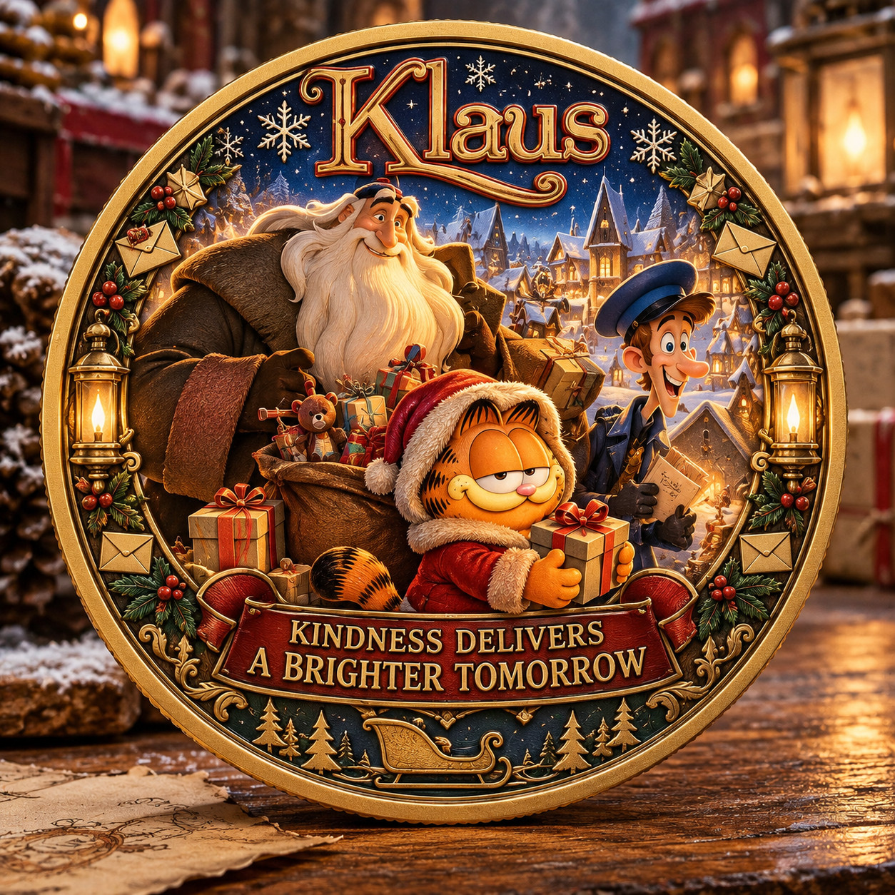New Garfield x Klaus Christmas Holiday Commemorative Coin GN128