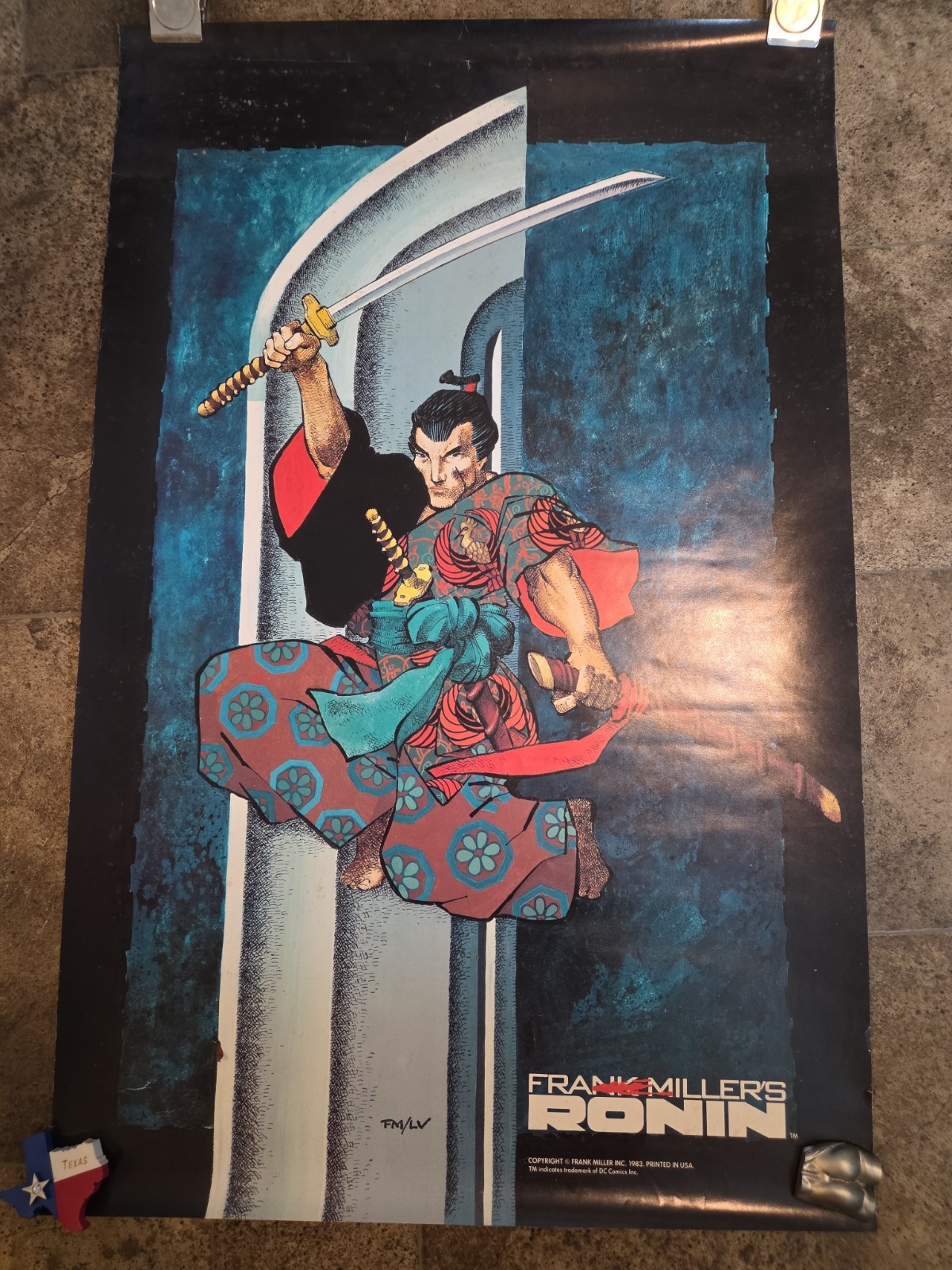 Vintage Frank Miller Ronin 1983 Original Comic Book Poster DC Comics 39