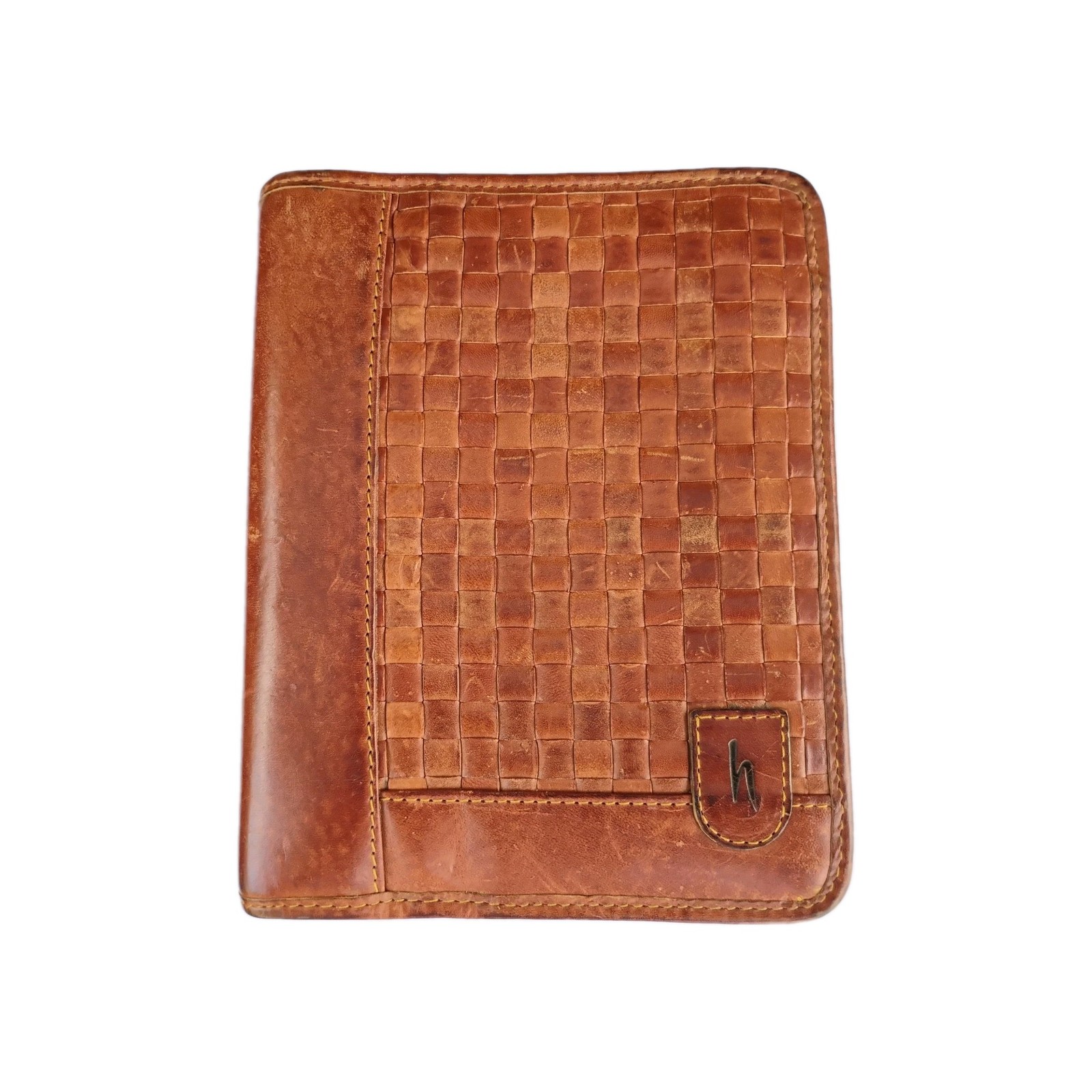 Vintage Hartmann Braided Leather by Lombardo Personal Size 3/4 Ring Binder