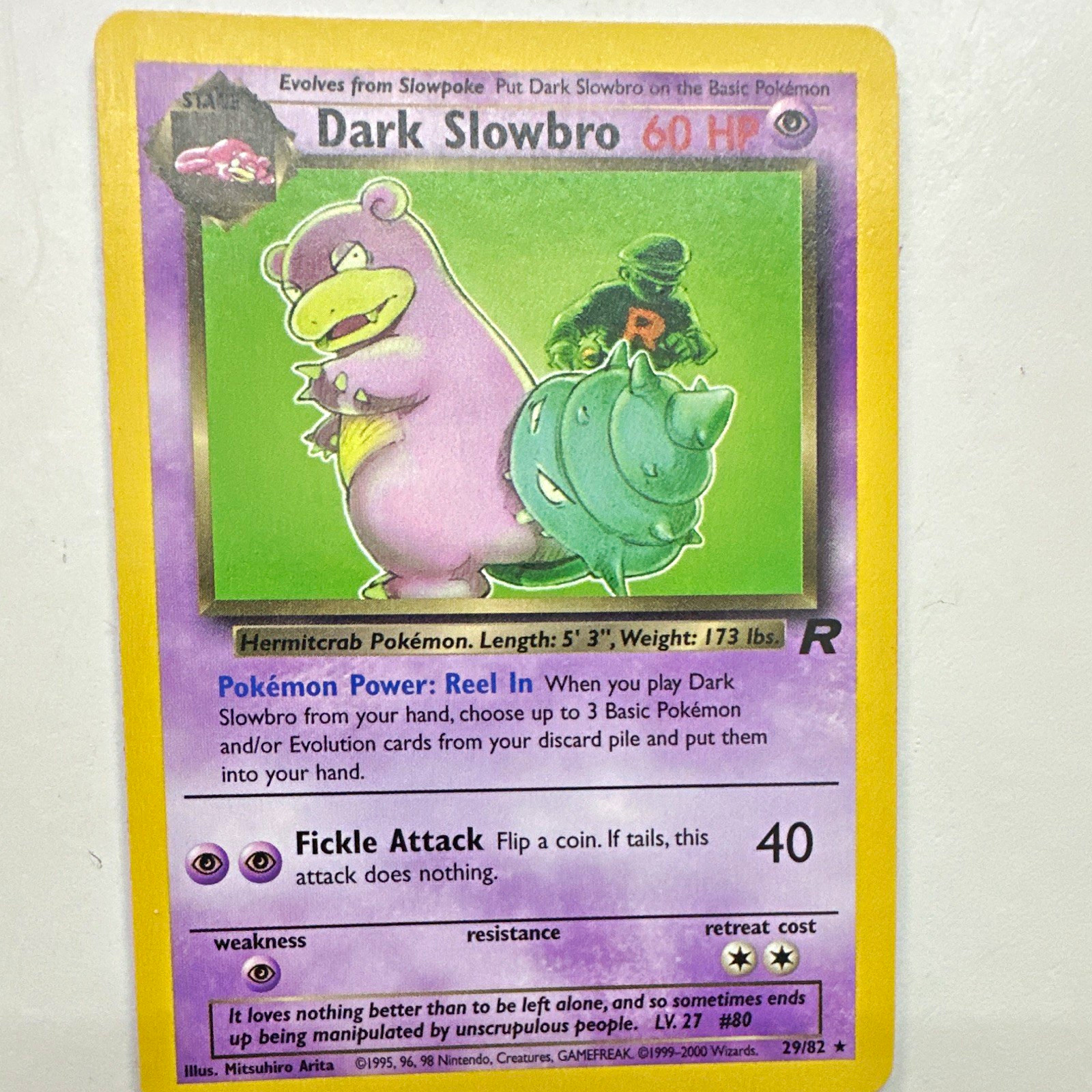 The Pokémon Company Dark Slowbro 29/82 Team Rocket Holo Rare English 60 HP