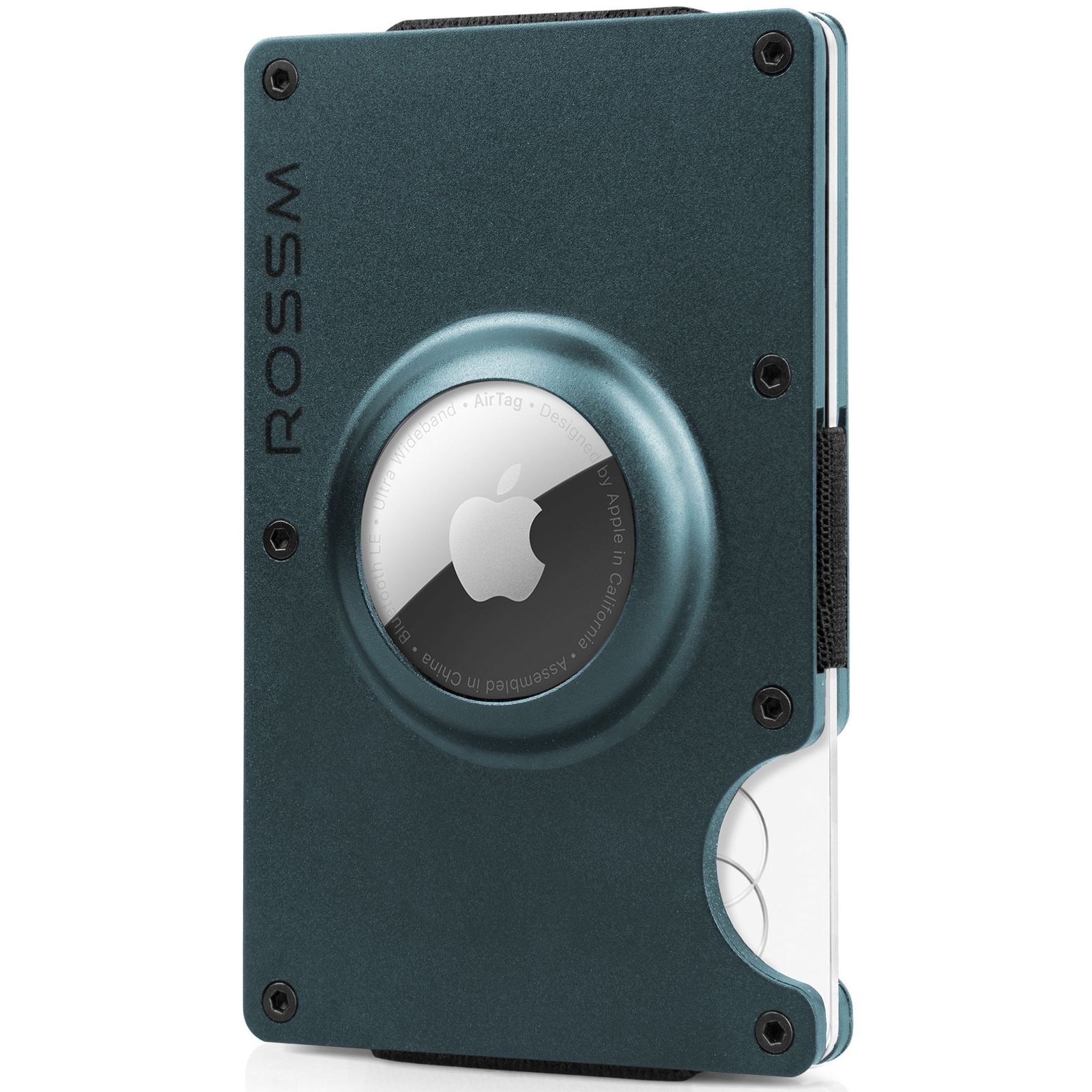 ROSSM Airtag Wallet - Slim Wallet with Airtag Holder - Gunmetal