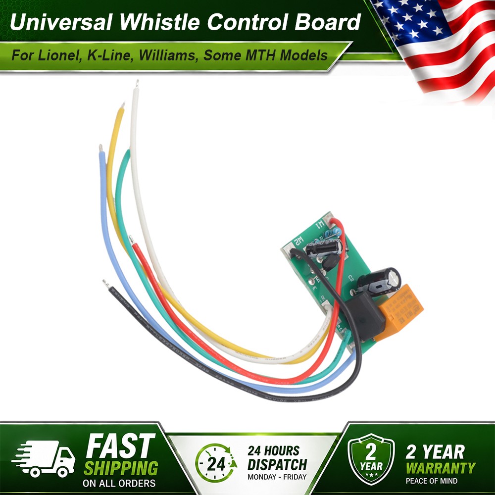 For Lionel K-Line Tender Universal Whistle Control Board Relay Replacement AC/DC