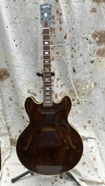 Vintage 1973 Gibson ES-150 D Project Guitar Body only Walnut w/ Gretsch Case
